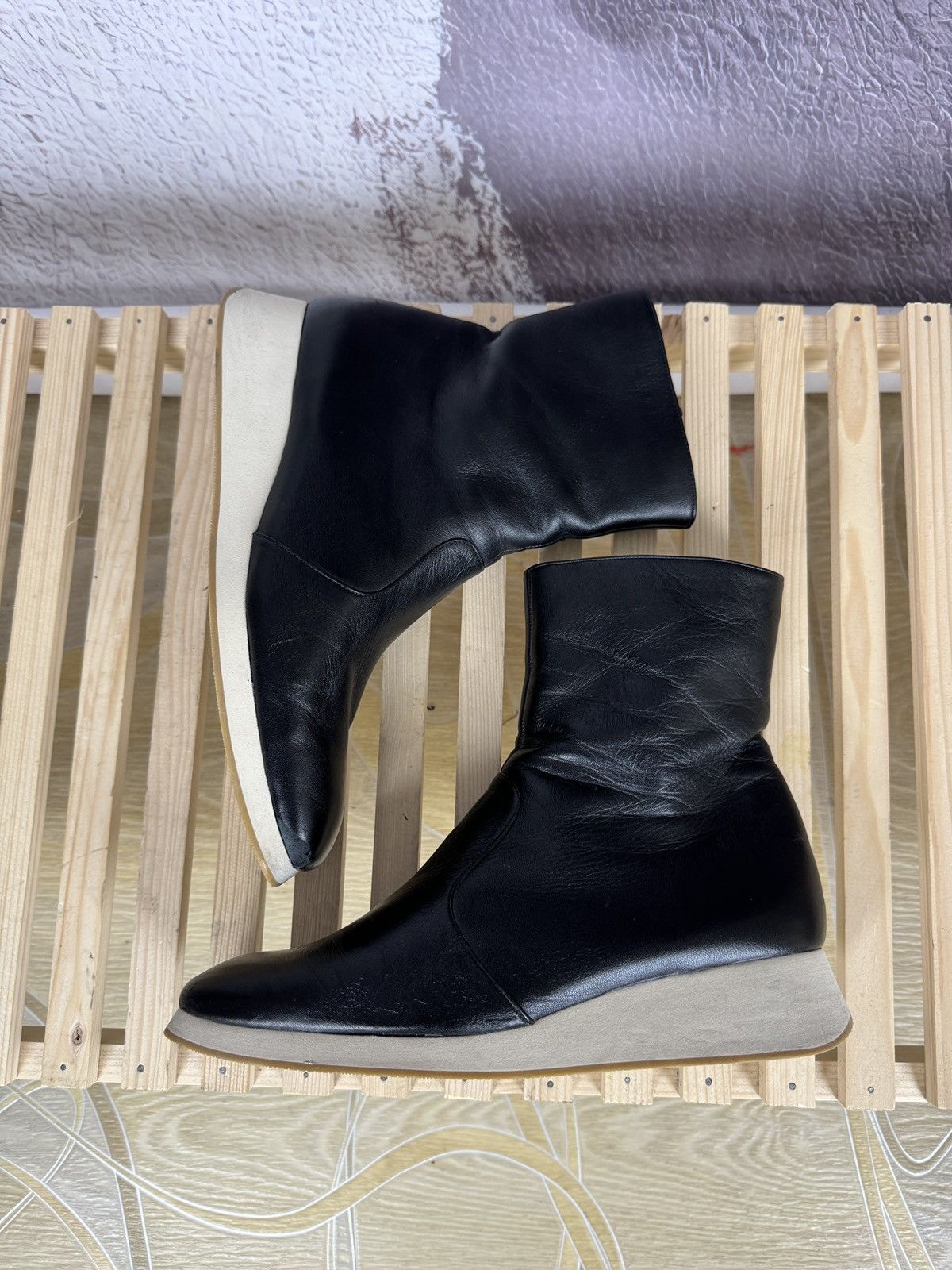 Designer Chie Mihara black leather ankle boots Size US 10 / IT 40 - 10 Thumbnail
