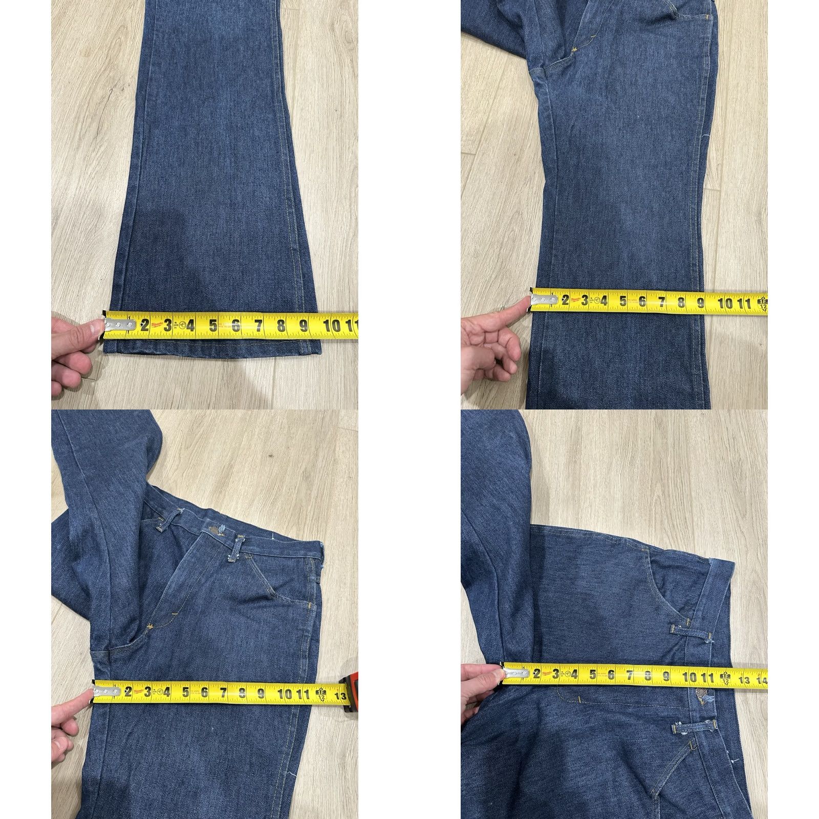 Vintage VINTAGE Jeans Men Bootcut 30x30 USA 80s 90s Denim Blue Cotton Blend Zipper Logo Pocket" Size US 30 / EU 46 - 9 Thumbnail