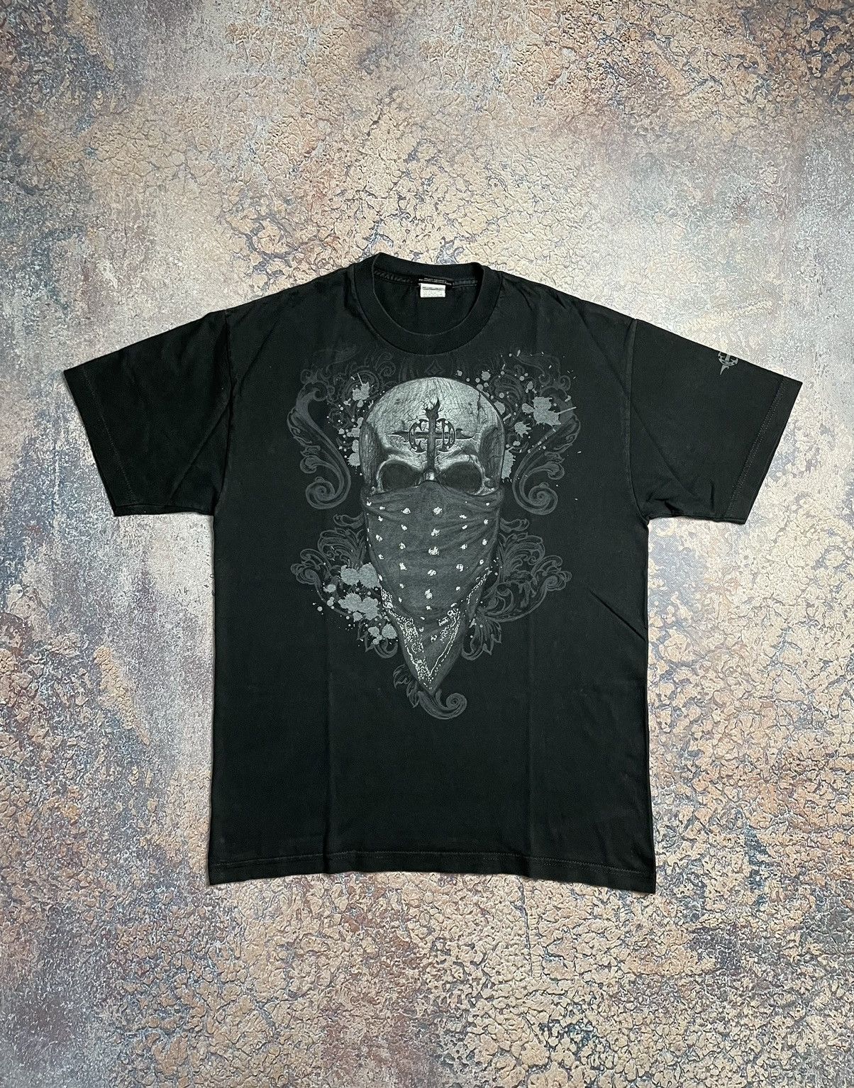 Affliction × Vintage Miami Ink Skull Cyber Y2K Style T-shirt Size US L / EU 52-54 / 3 - 1 Thumbnail