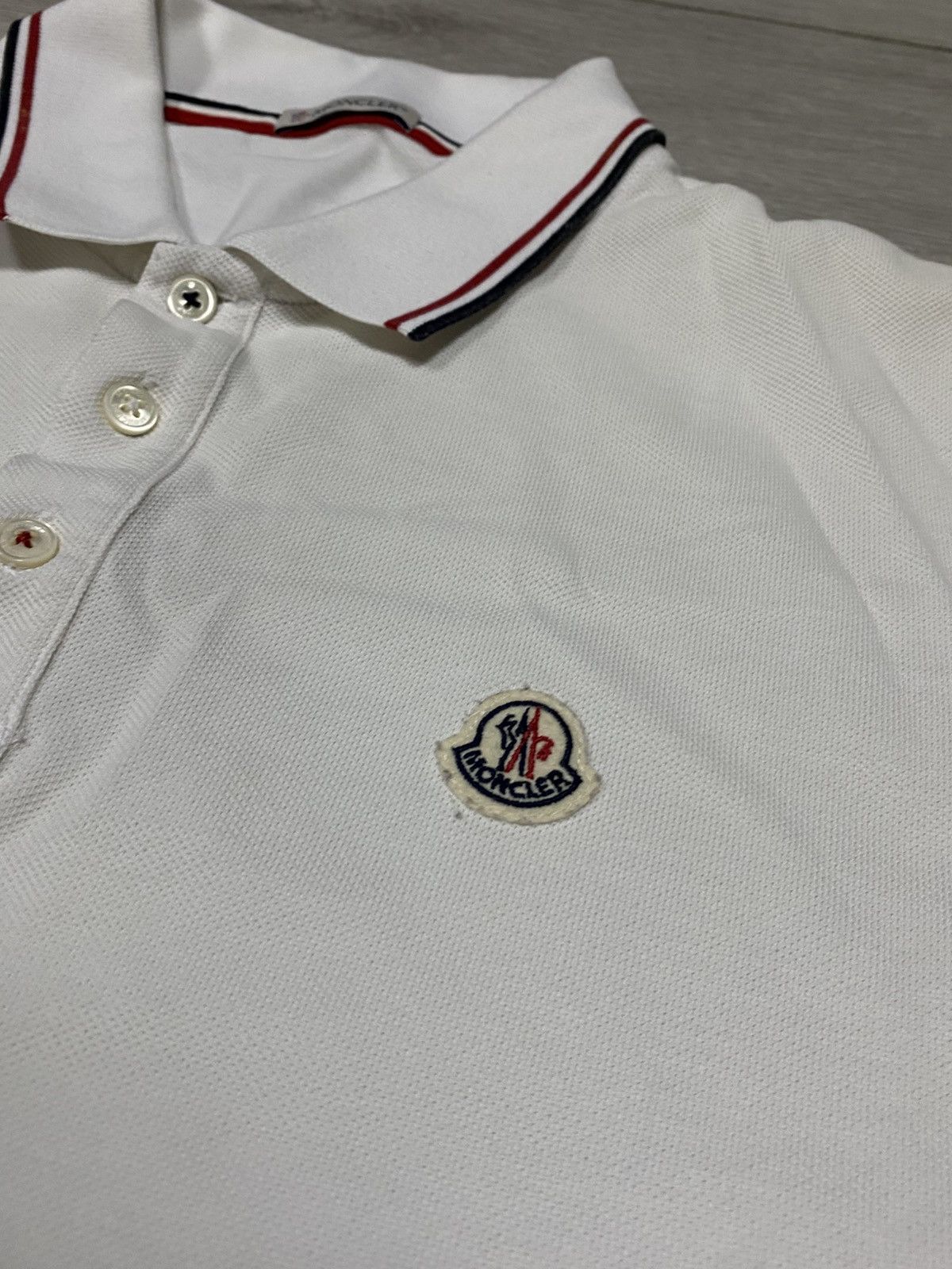 Moncler Moncler logo polo t-shirt three buttons Size US XXL / EU 58 / 5 - 4 Thumbnail
