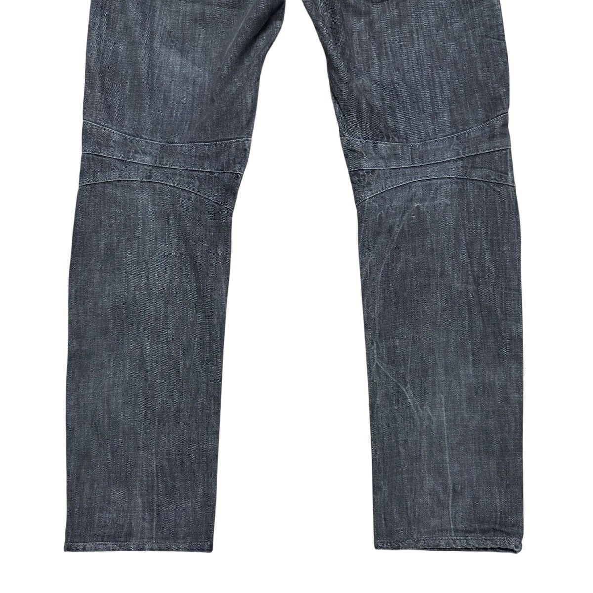 Balmain Decarnin era Classic Balmain Black Biker Jeans Distressed Size US 31 - 13 Thumbnail