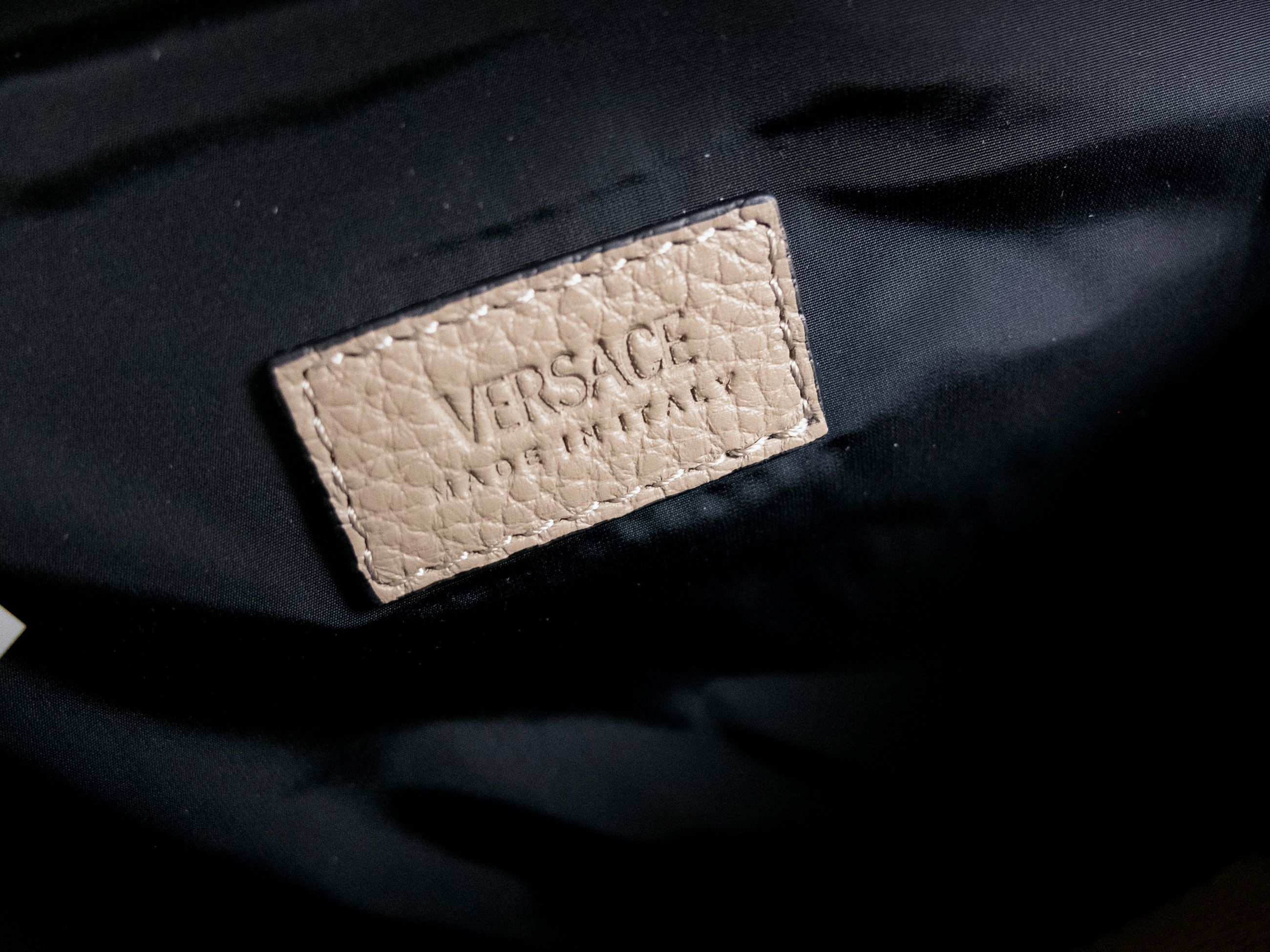 Versace VERSACE La Medusa dark beige leather belt bag authentic Size ONE SIZE - 12 Thumbnail