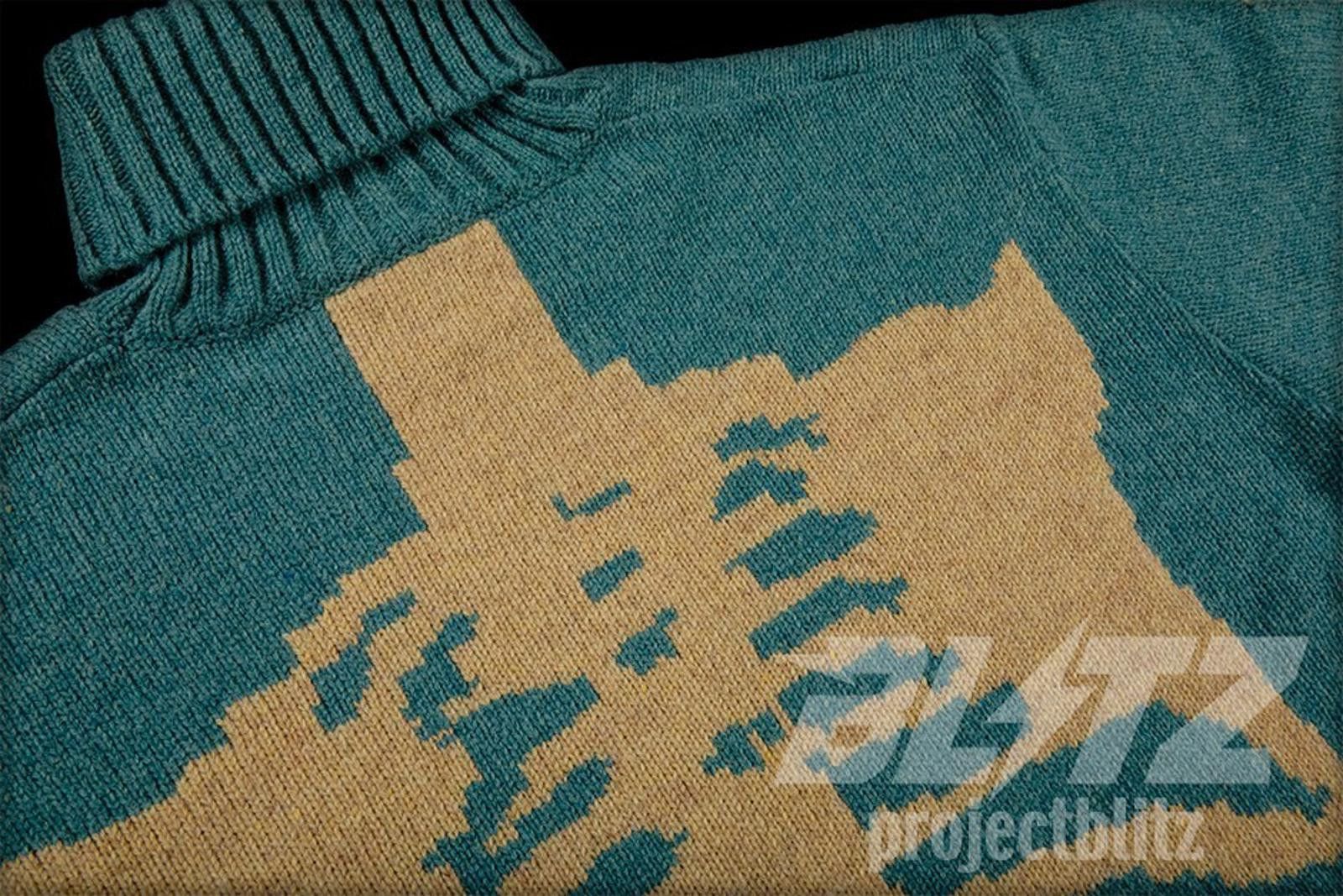 Kapital Kapital 5G Bone Knit High Neck Sweater Blue Size 3 Size US L / EU 52-54 / 3 - 4 Thumbnail