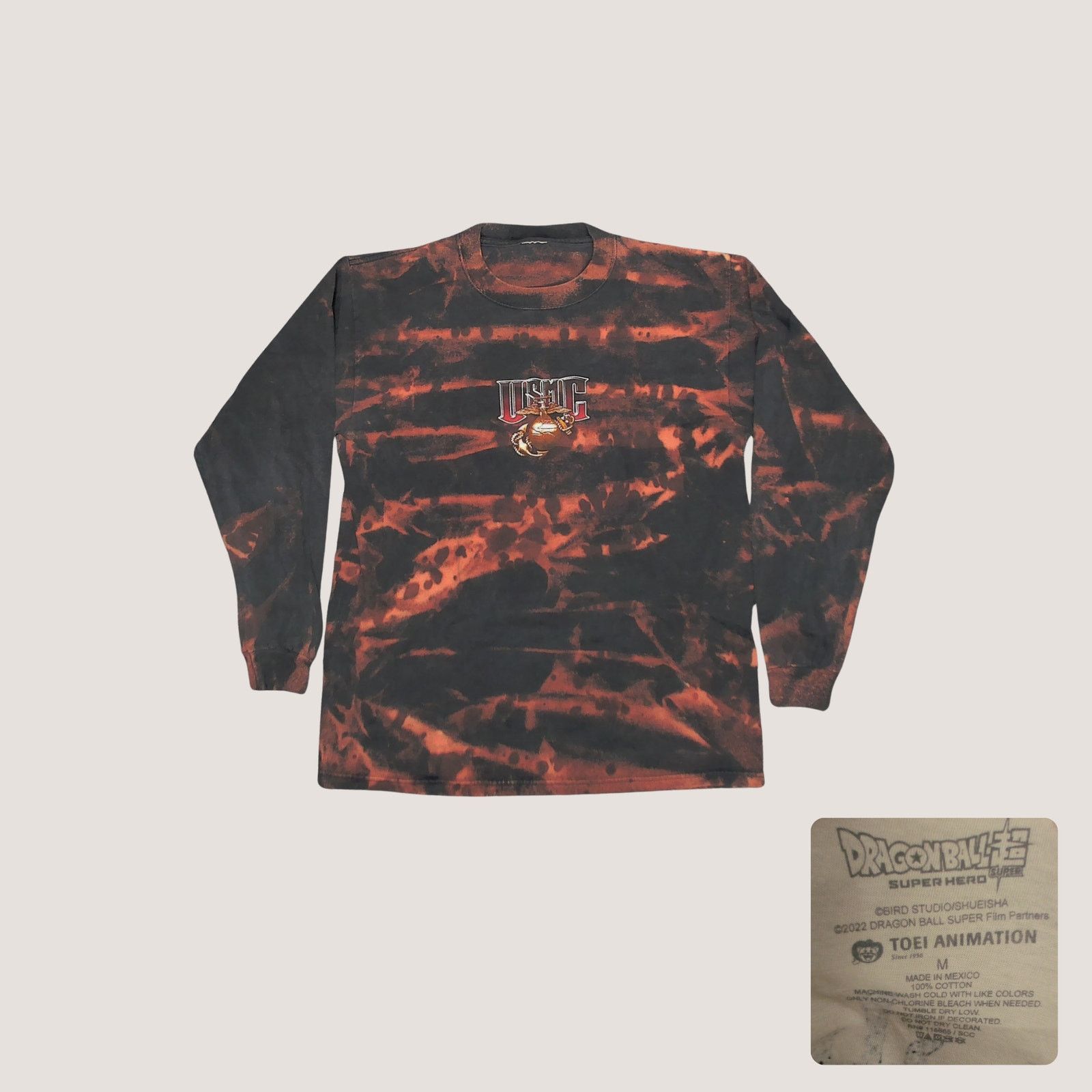 Vintage VTG Y2K USMC "Destroyed" Custom Bleach Fade L/S Tee Boxy M Size US M / EU 48-50 / 2 - 1 Thumbnail