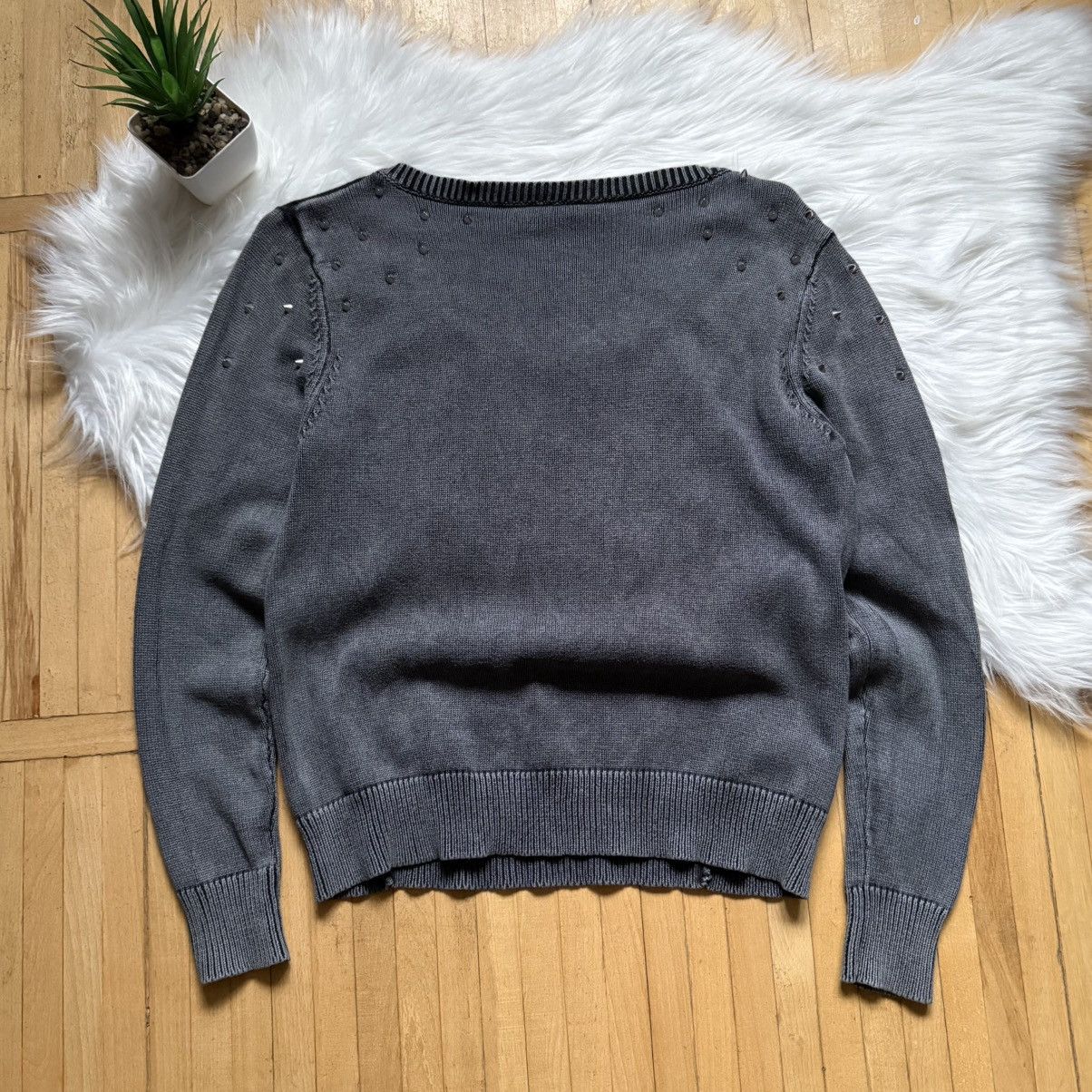 If Six Was Nine 📌 Crazy Spikes Washed Knitted Y2K Sweater Size S / US 4 / IT 40 - 9 Thumbnail