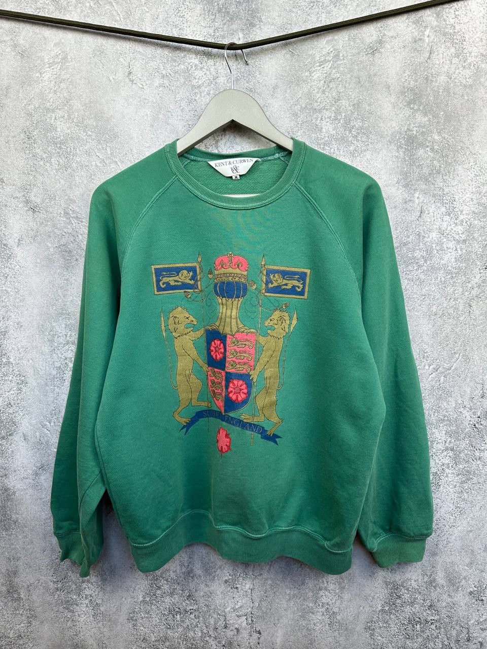 Kent & Curwen Kent & Curwen Green Crest Sweatshirt Made England Vintage Size US M / EU 48-50 / 2 - 1 Thumbnail