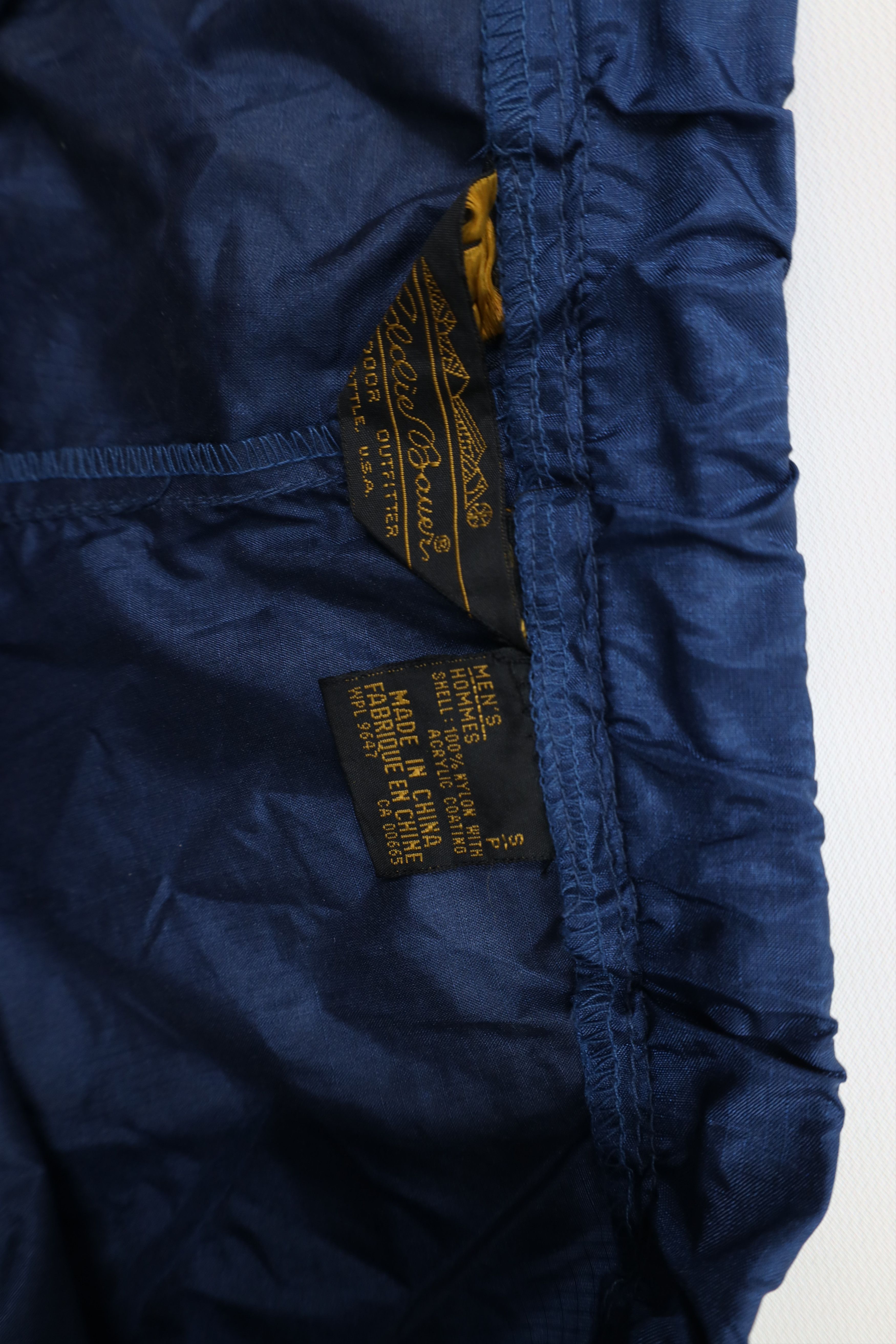 Eddie Bauer × Vintage Vintage 90s Eddie Bauer Windbreaker Rain Pants Navy Blue Size US 32 / EU 48 - 7 Thumbnail