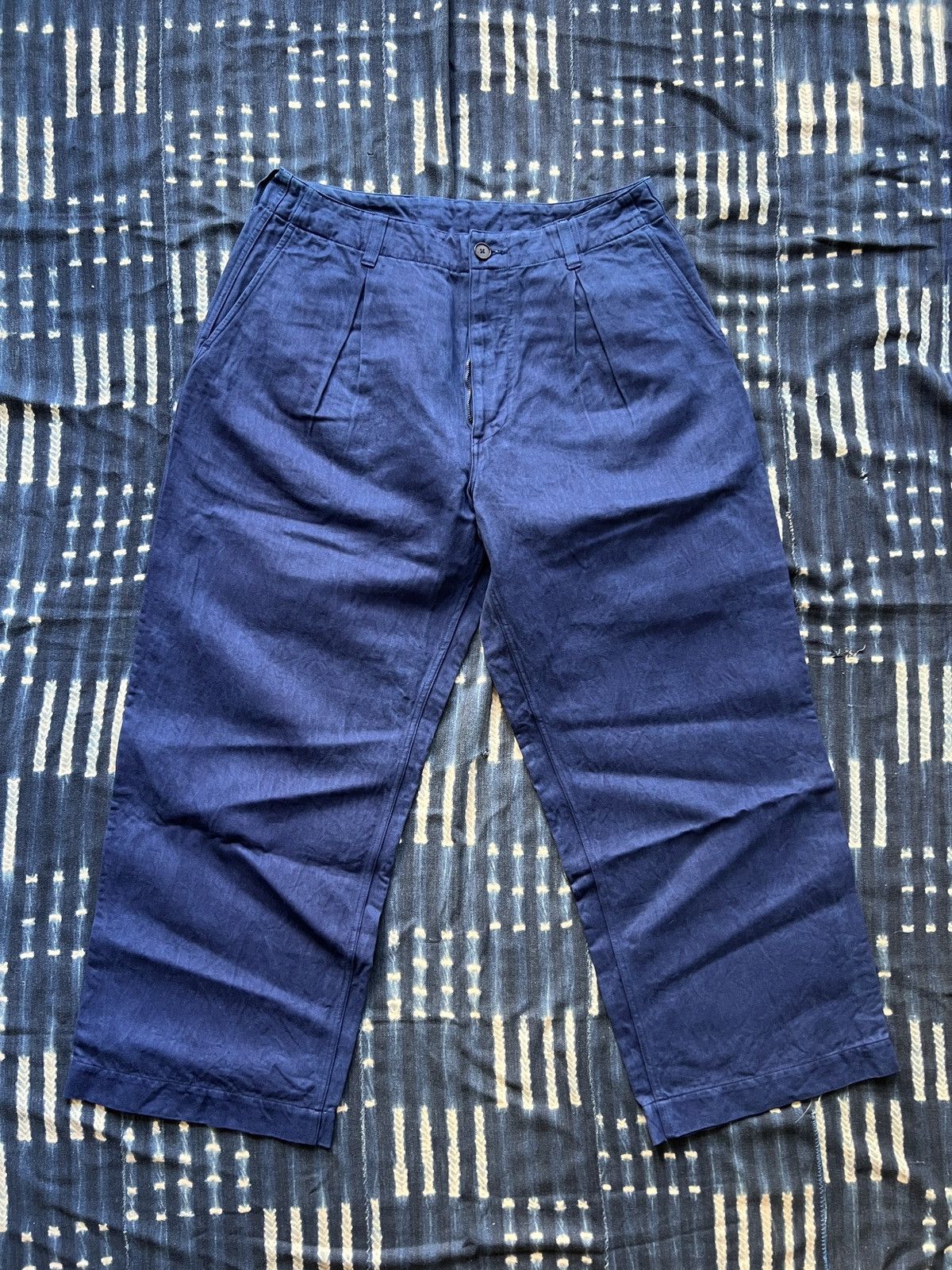 KUON Kuon Kountry Hand dyed Aizome Chino Pants Visvim Kapital Size US 34 / EU 50 - 1 Thumbnail