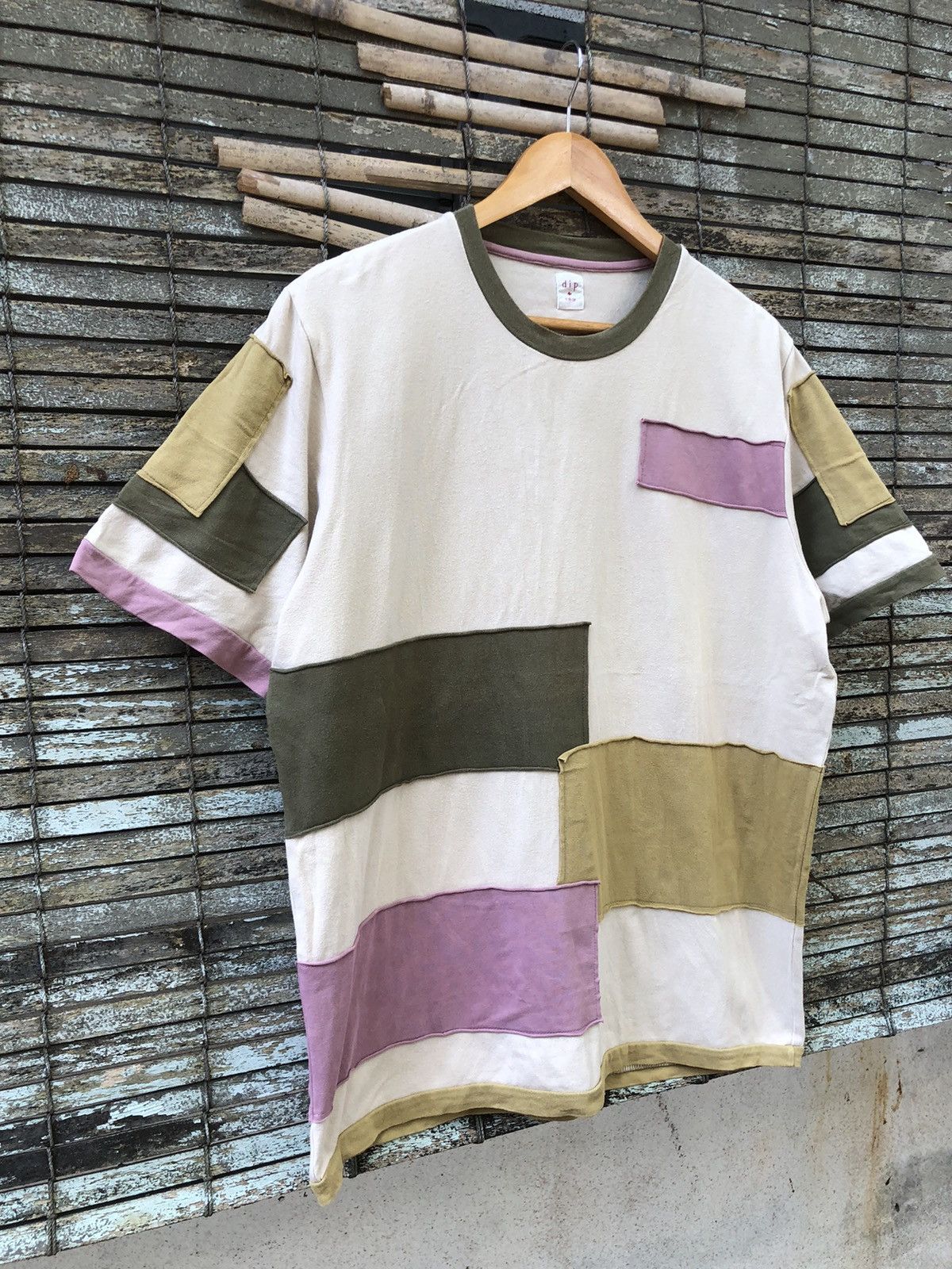 Japanese Brand × Vintage Japanese Brand Dip Co.jp Issey Miyake Patchwork Style Tshirt Size US L / EU 52-54 / 3 - 2 Thumbnail