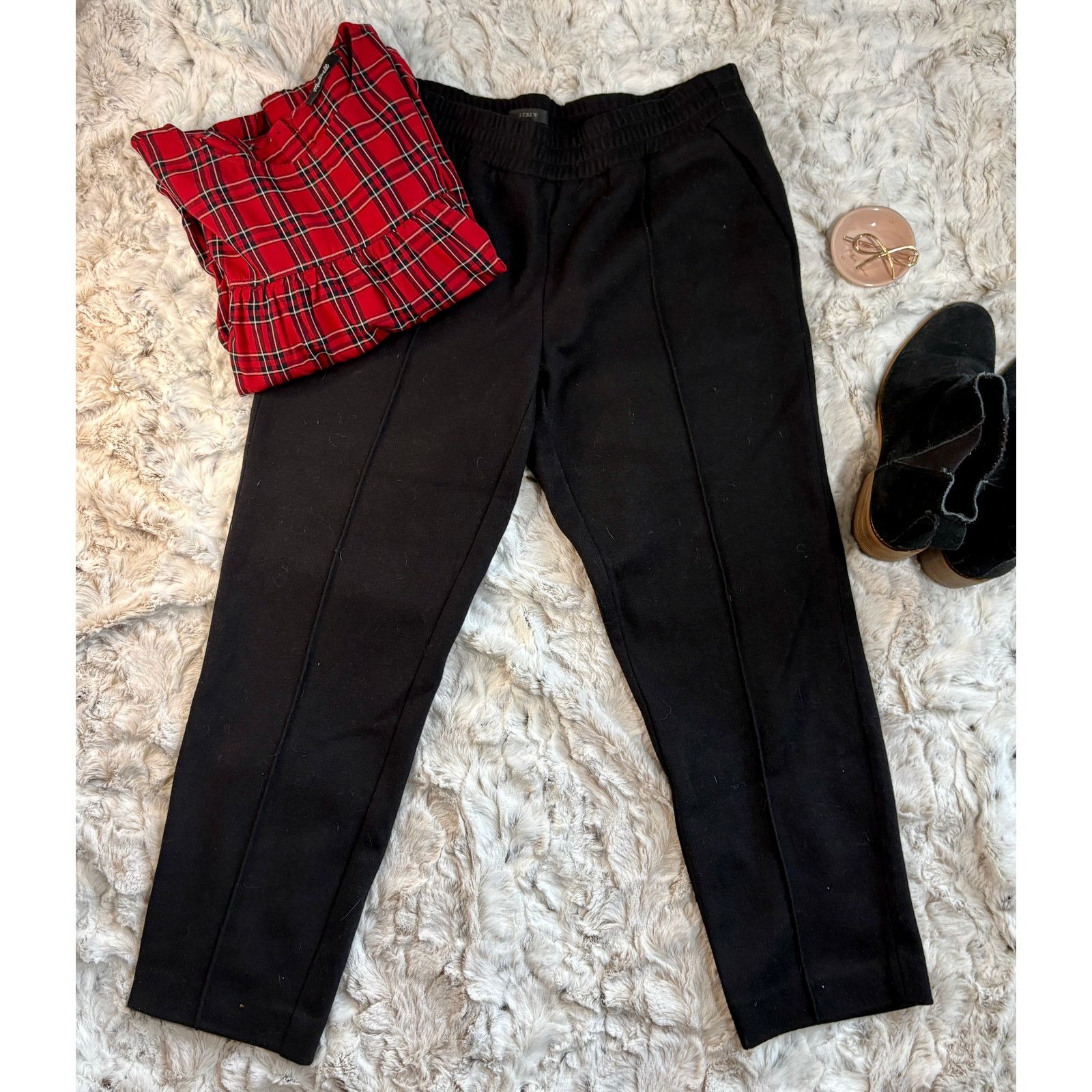 J.Crew J crew black capri straight leg wool pants Size 27" / US 4 / IT 40 - 2 Thumbnail