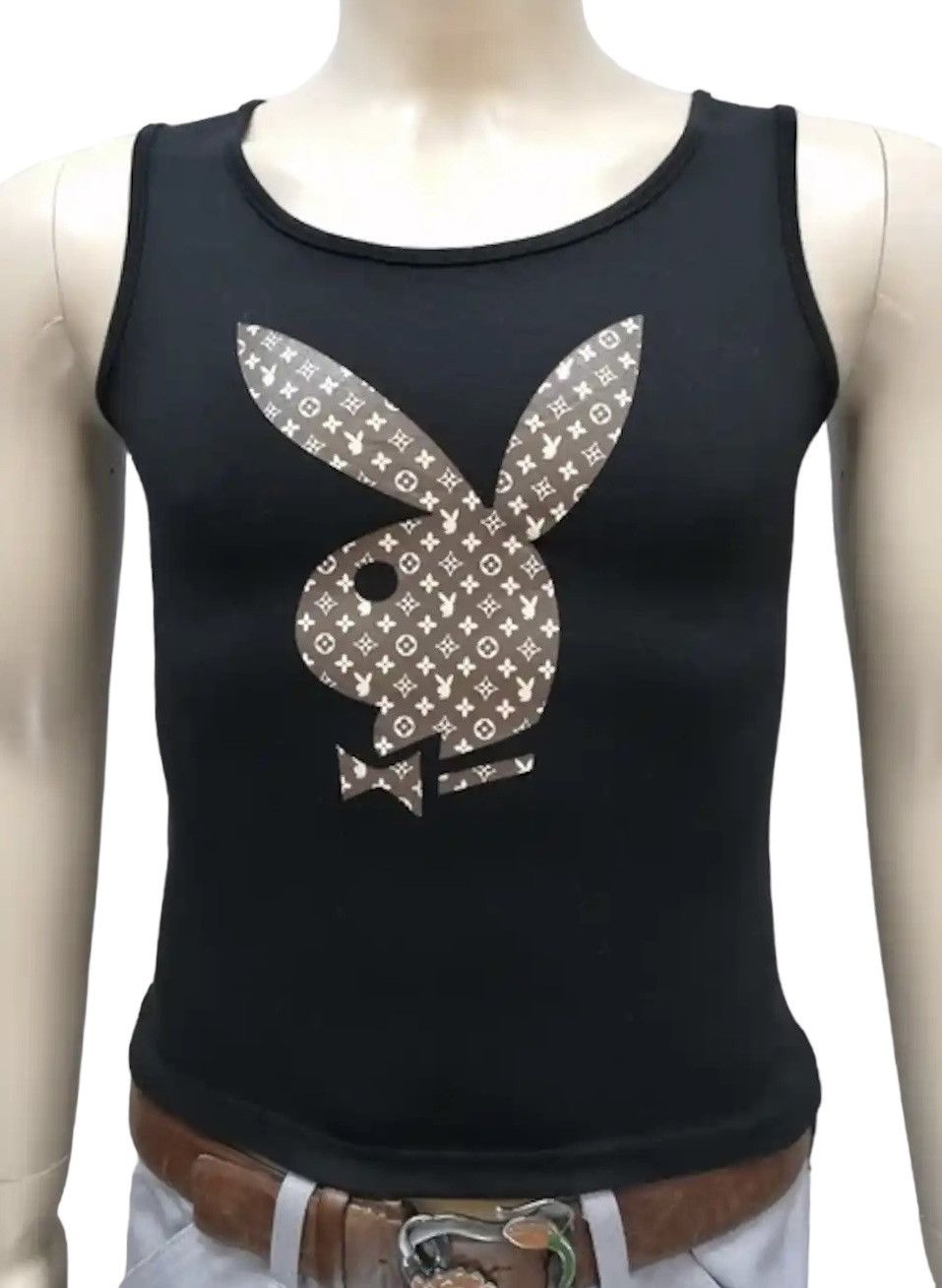 Playboy 🐰PLAYBOY Luxury LV Monogram Design Tank Top Size XS / US 0-2 / IT 36-38 - 2 Thumbnail