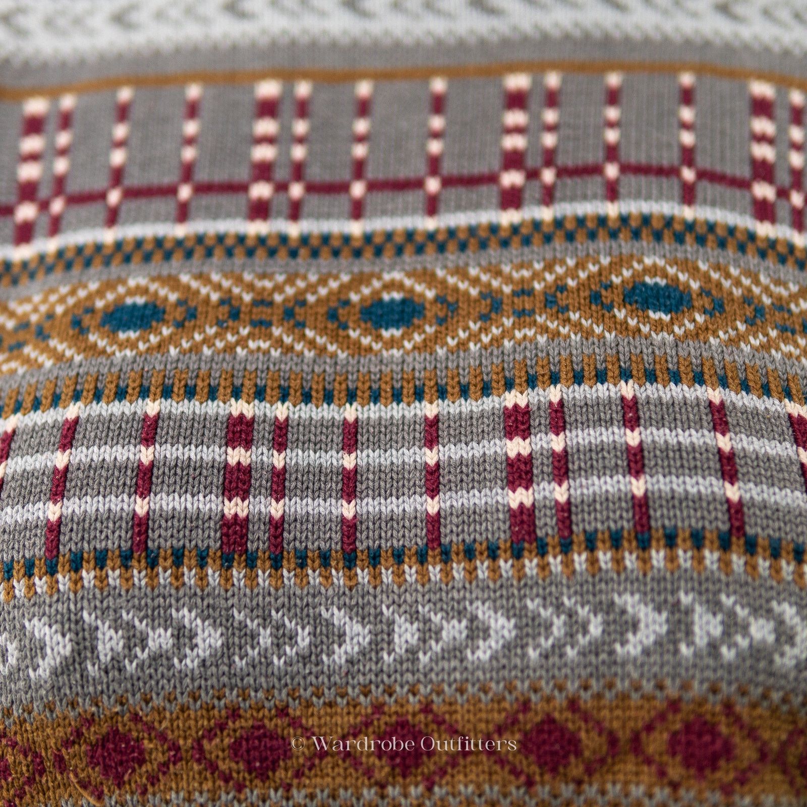Vintage Chunky Vintage 90s Aztec Multi Striped Sweater Woods & Gray Size L / US 10 / IT 46 - 7 Thumbnail