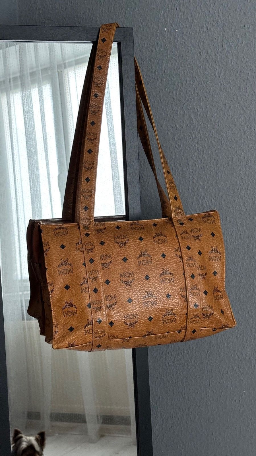 MCM × Vintage Vintage MCM 80S Cognac Monogram Shoulder Bag Size ONE SIZE - 2 Thumbnail