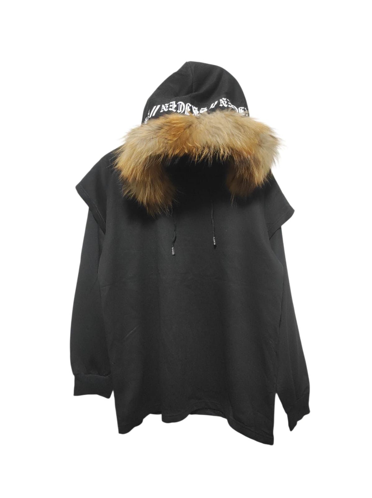 Unbrand Black Fur Hoodie IfSixWasNine LGB style