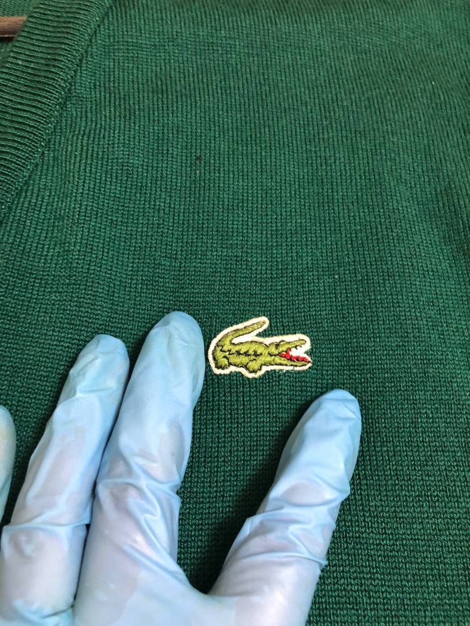 Lacoste Lacoste VINTAGE Lacoste V-Neck Acrylic Sweater Size US XXL / EU 58 / 5 - 7 Thumbnail