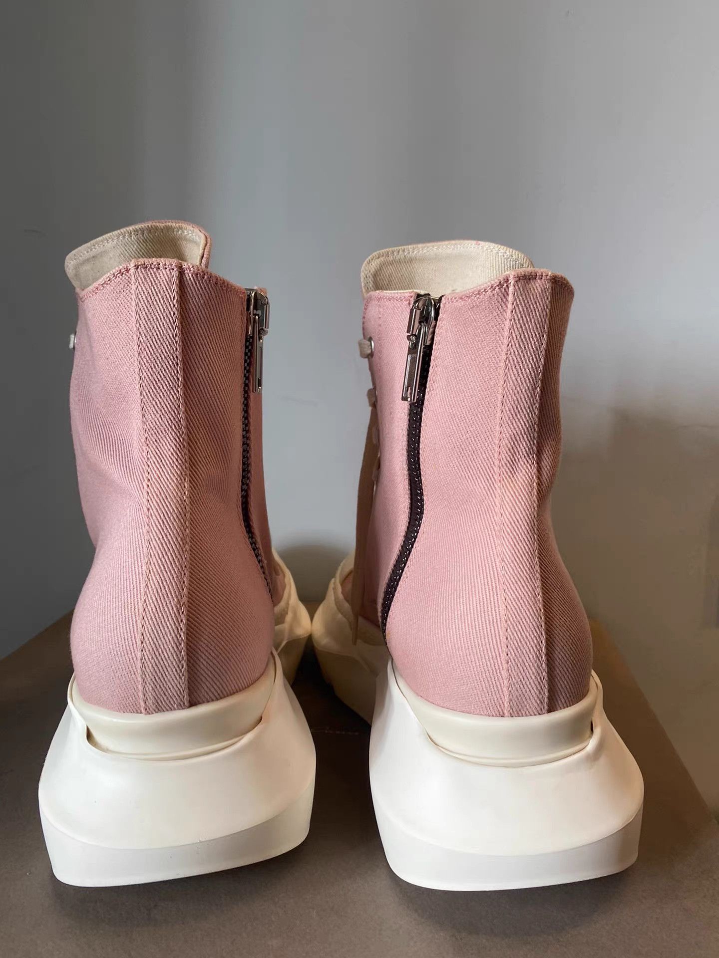 Rick Owens Rick Owens Pink Tractor Sole Sneakers Size US 7 / EU 40 - 4 Thumbnail