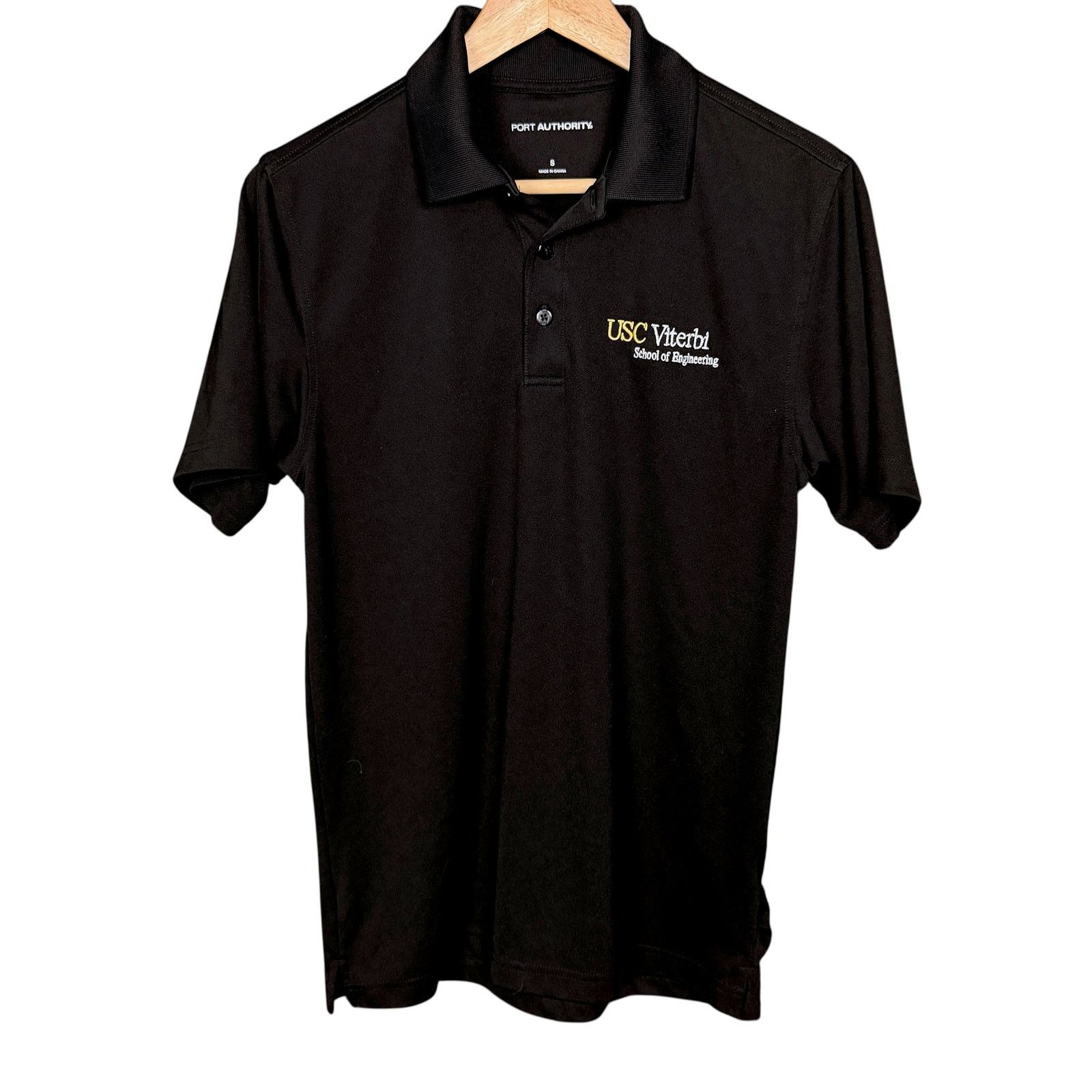 Port Authority USC Southern California Viterbi School Black Polo Men's S Size US S / EU 44-46 / 1 - 5 Thumbnail