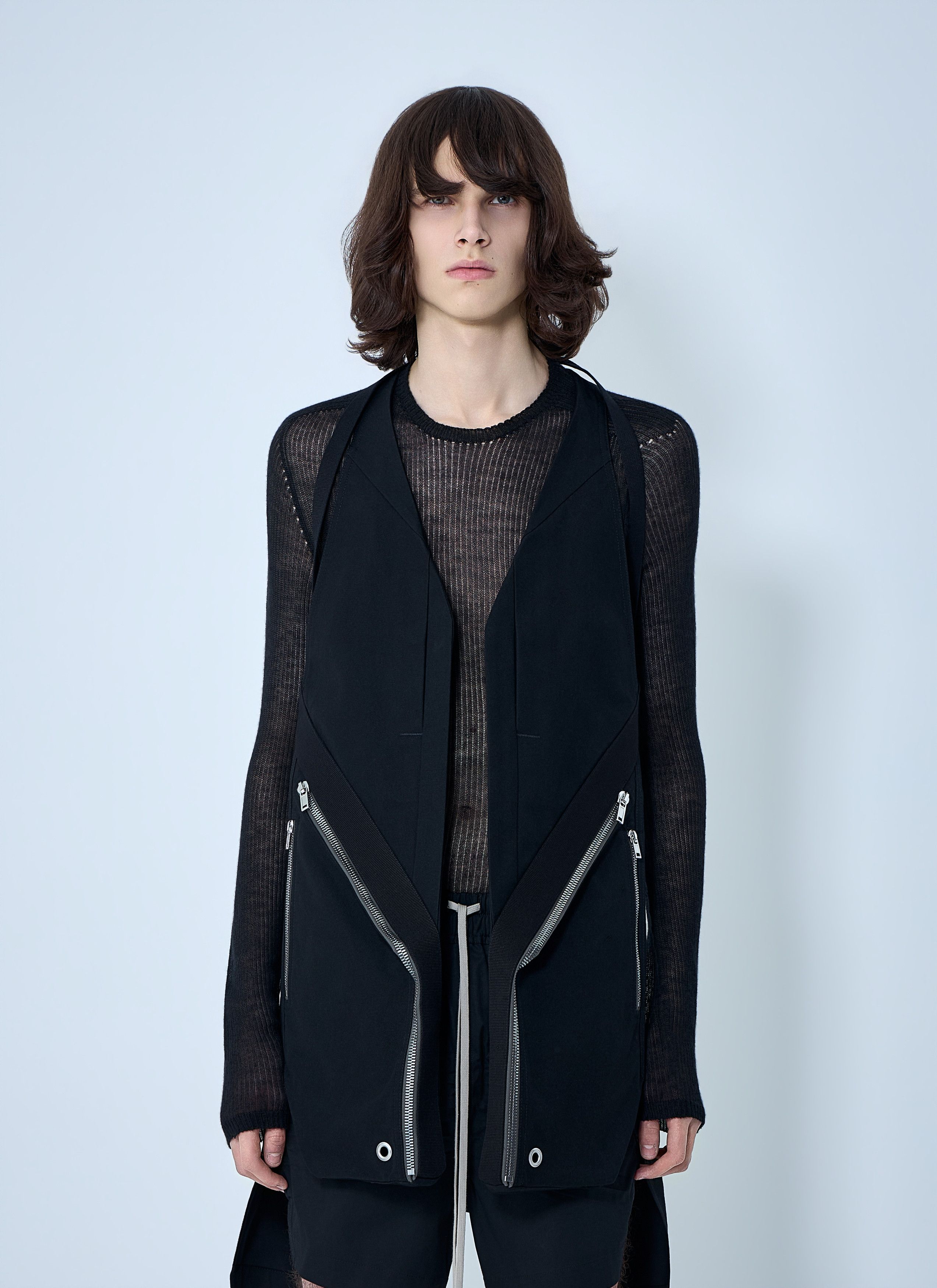 Rick Owens Asymmetric Zip Detail Vest Size US M / EU 48-50 / 2 - 1 Thumbnail