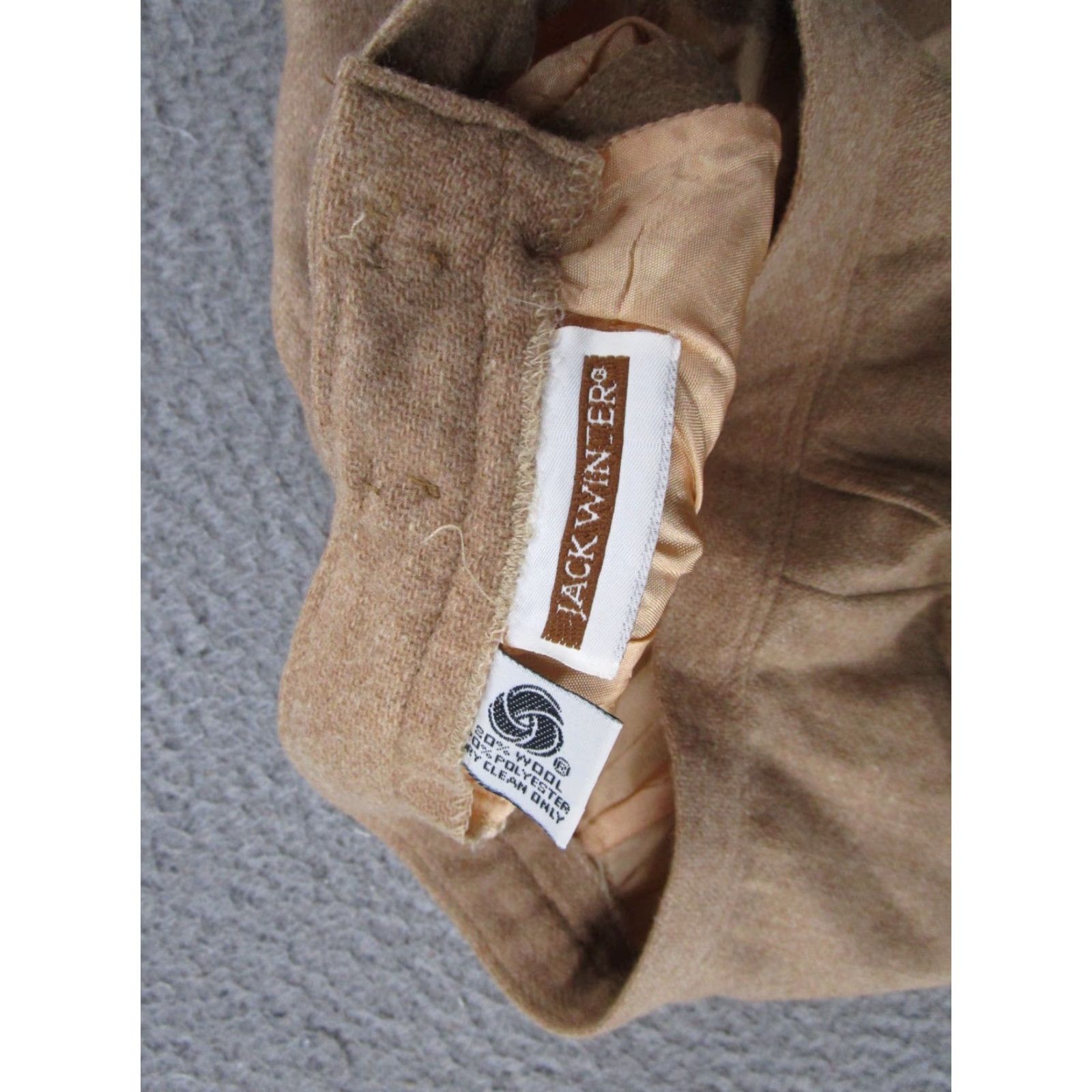 Vintage VINTAGE Jack Winter Wool Blend Lined A-Line Beige Skirt Women's Size 10 Pockets Size 32" / US 10 / IT 46 - 2 Thumbnail