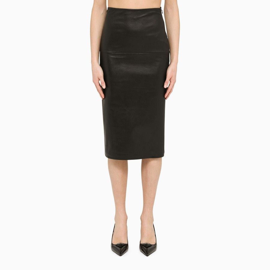 Prada o1d2blof0924 Leather Skirts in Black Size 27" / US 4 / IT 40 - 1 Thumbnail