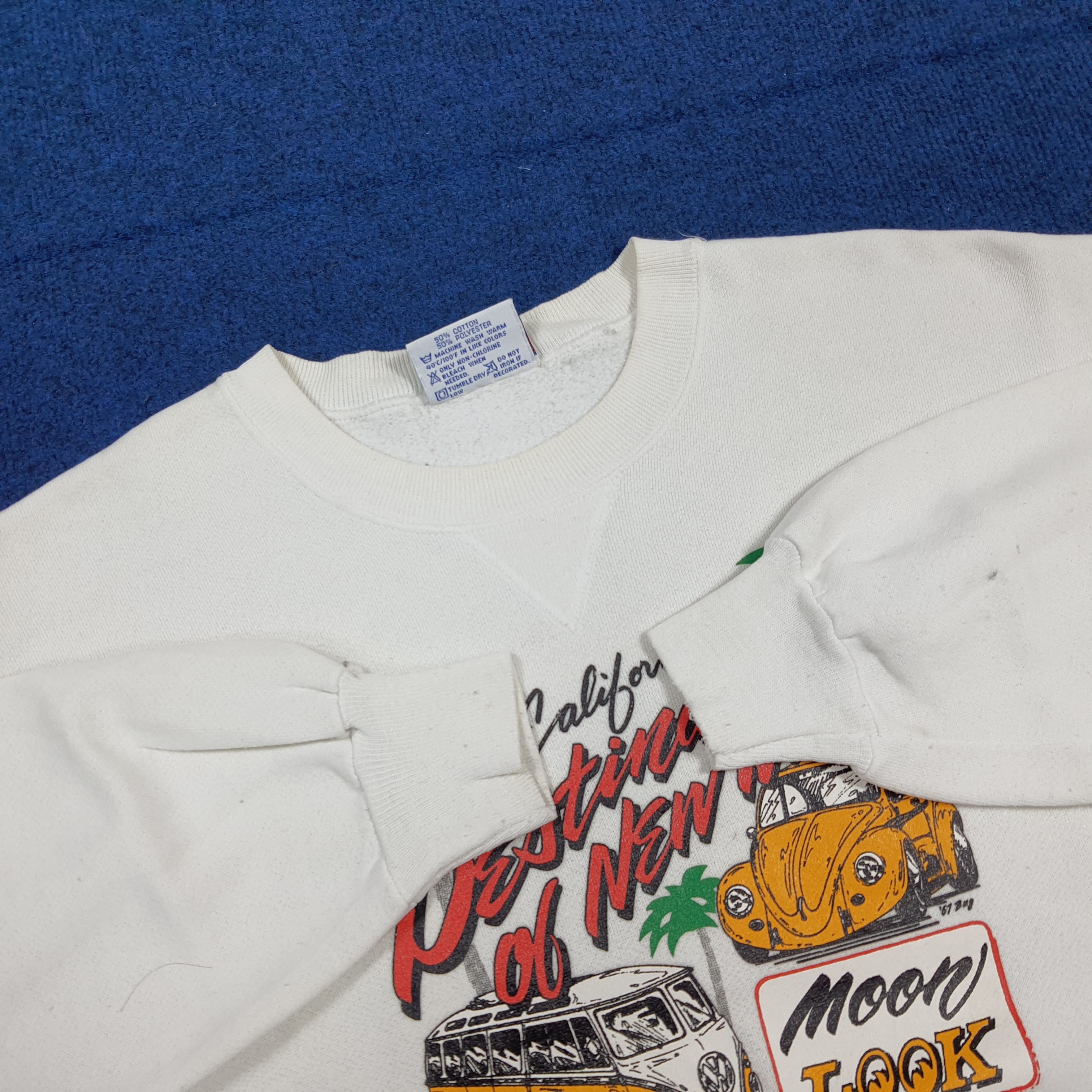 Hanes Vintage Mooneyes Sweatshirt Volkswagen Crewneck C295N8 Size US S / EU 44-46 / 1 - 5 Thumbnail