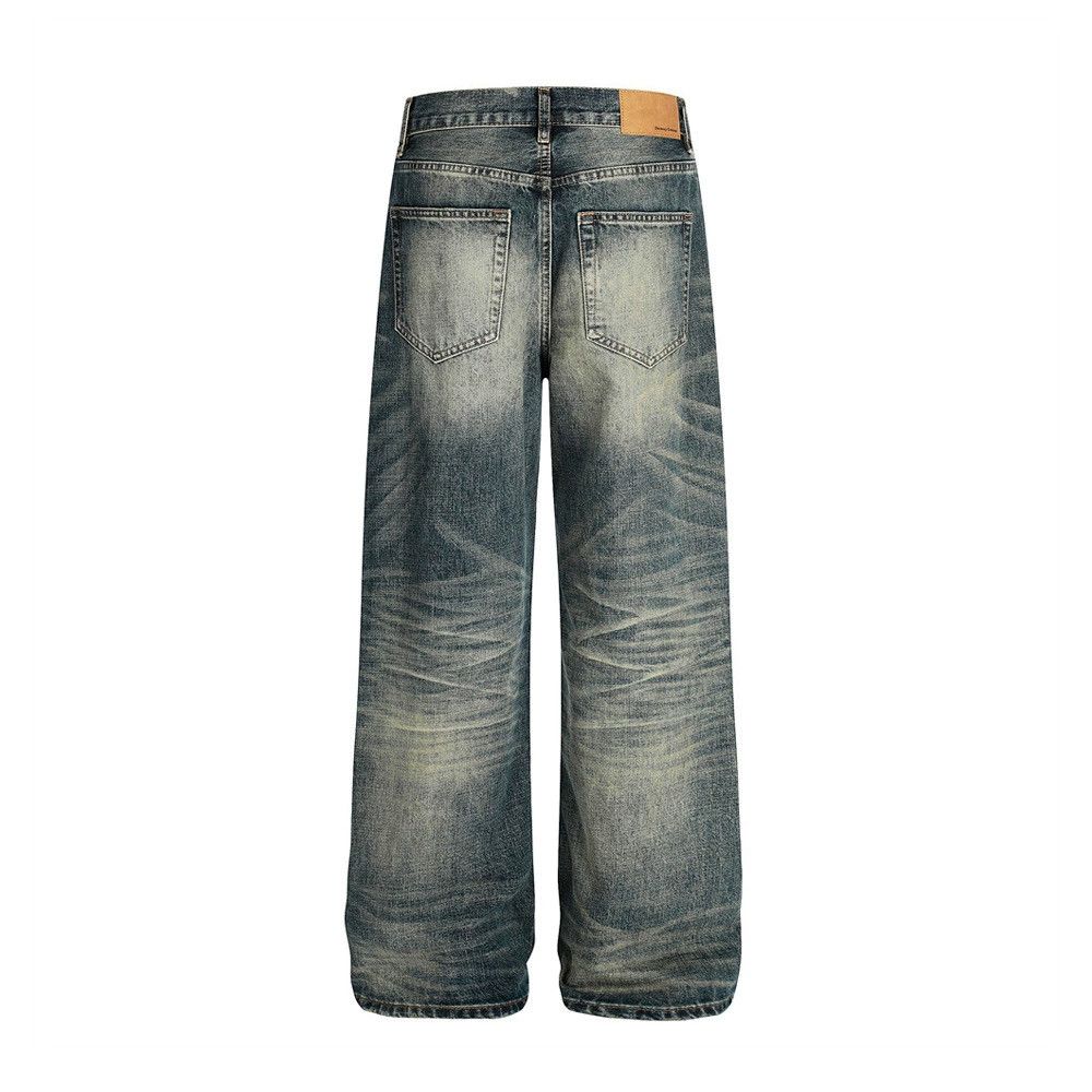 Vintage Retro punk washed loose distressed casual straight jeans Size US 32 / EU 48 - 2 Thumbnail