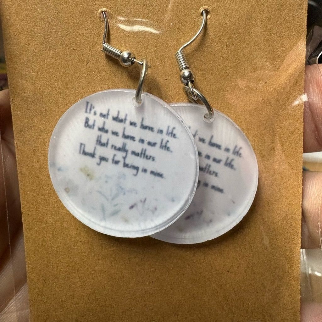 Other Inspirational Quote Earrings NWOT Size ONE SIZE - 1 Thumbnail