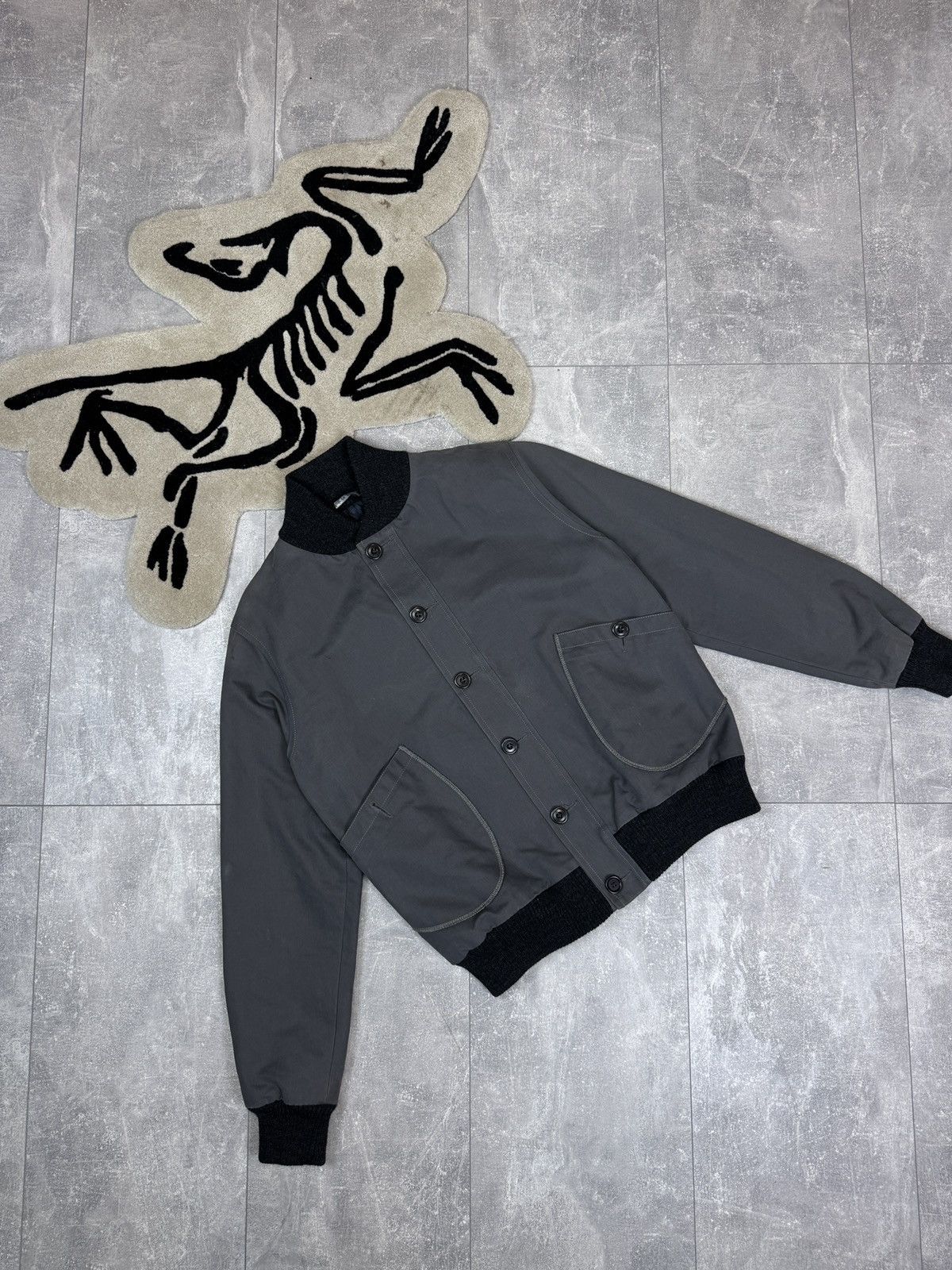 Albam Mens Vintage Albam bombers made in England jacket grey Size US S / EU 44-46 / 1 - 1 Thumbnail