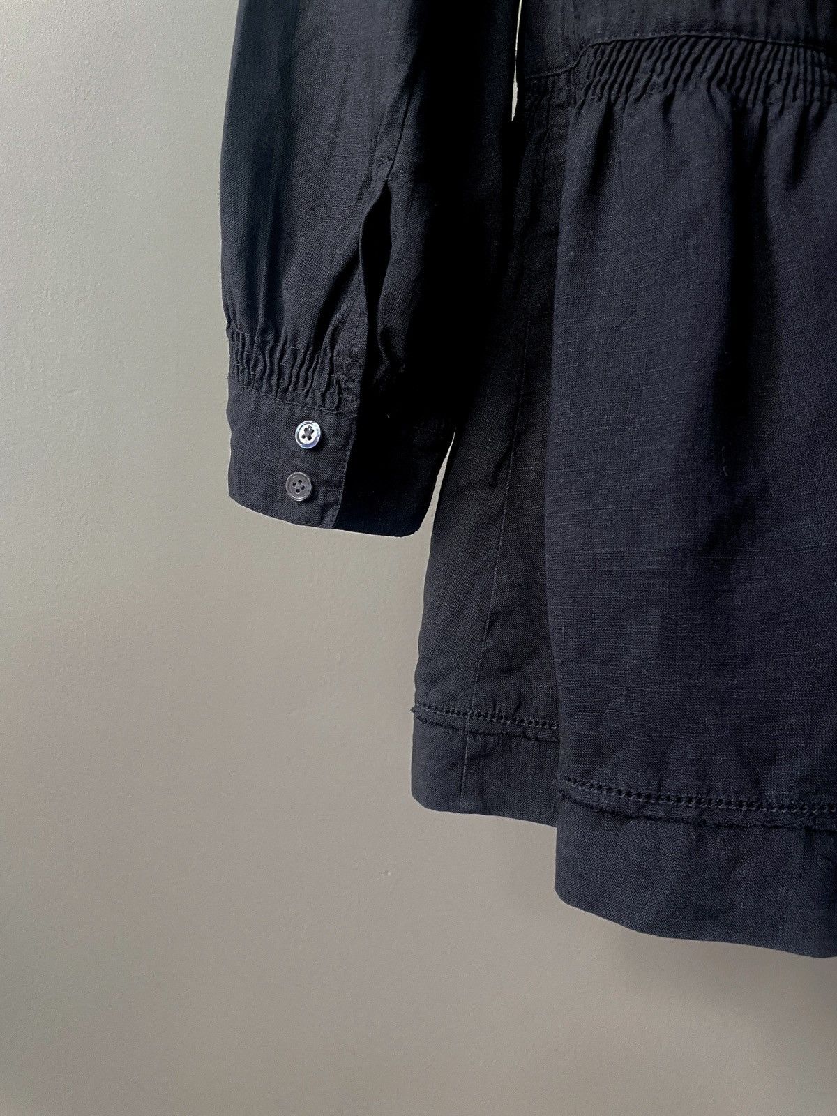 DKNY Vintage DKNY Black Linen Shirt Size S / US 4 / IT 40 - 6 Thumbnail