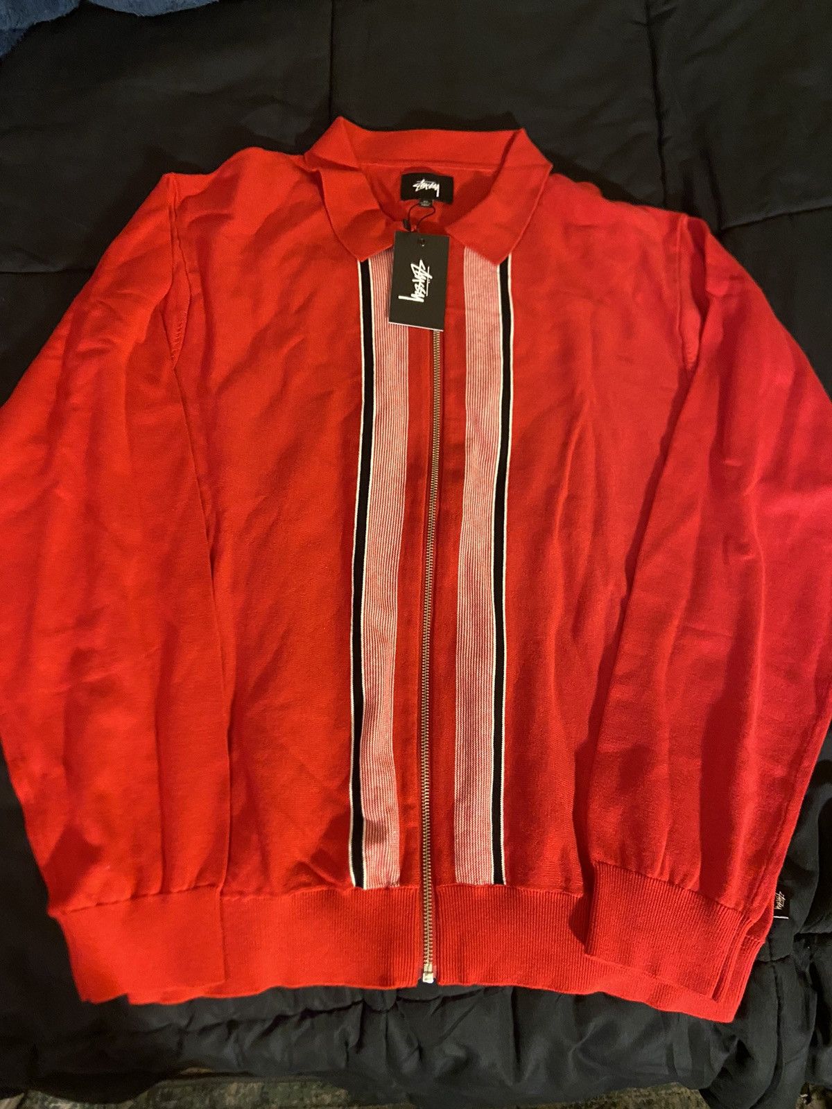 Stussy Stussy Polo zipper red size XL Size US XL / EU 56 / 4 - 1 Thumbnail
