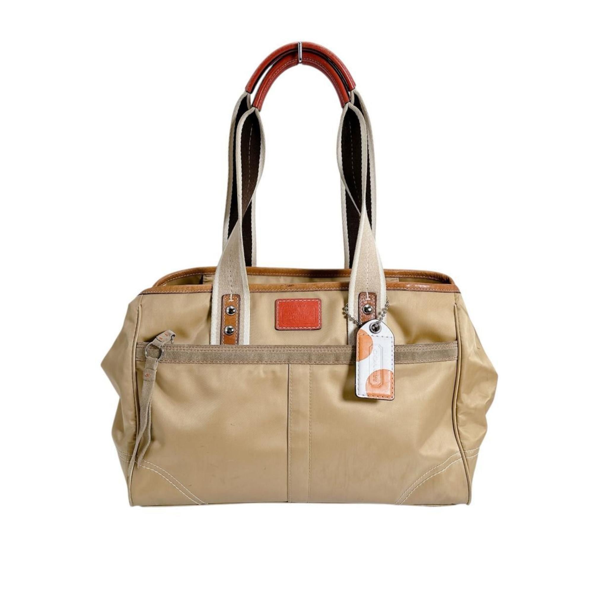 Coach Coach Signature Nylon Tote Bag in Gold (MO682-10663) Size ONE SIZE - 1 Thumbnail