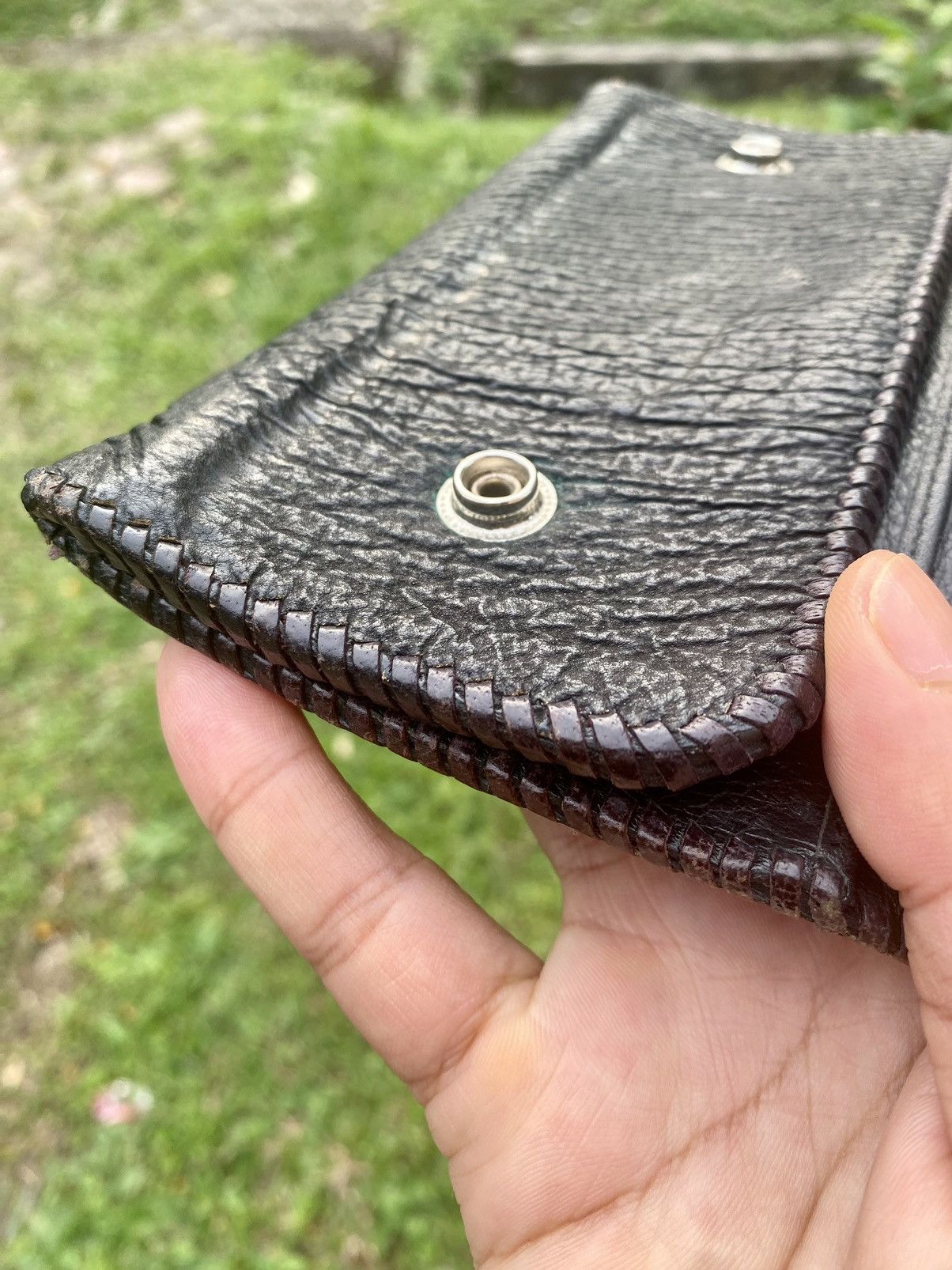 If Six Was Nine Very Rare Vintage handmade Godsize Sharkskin Leather wallet Size ONE SIZE - 5 Thumbnail