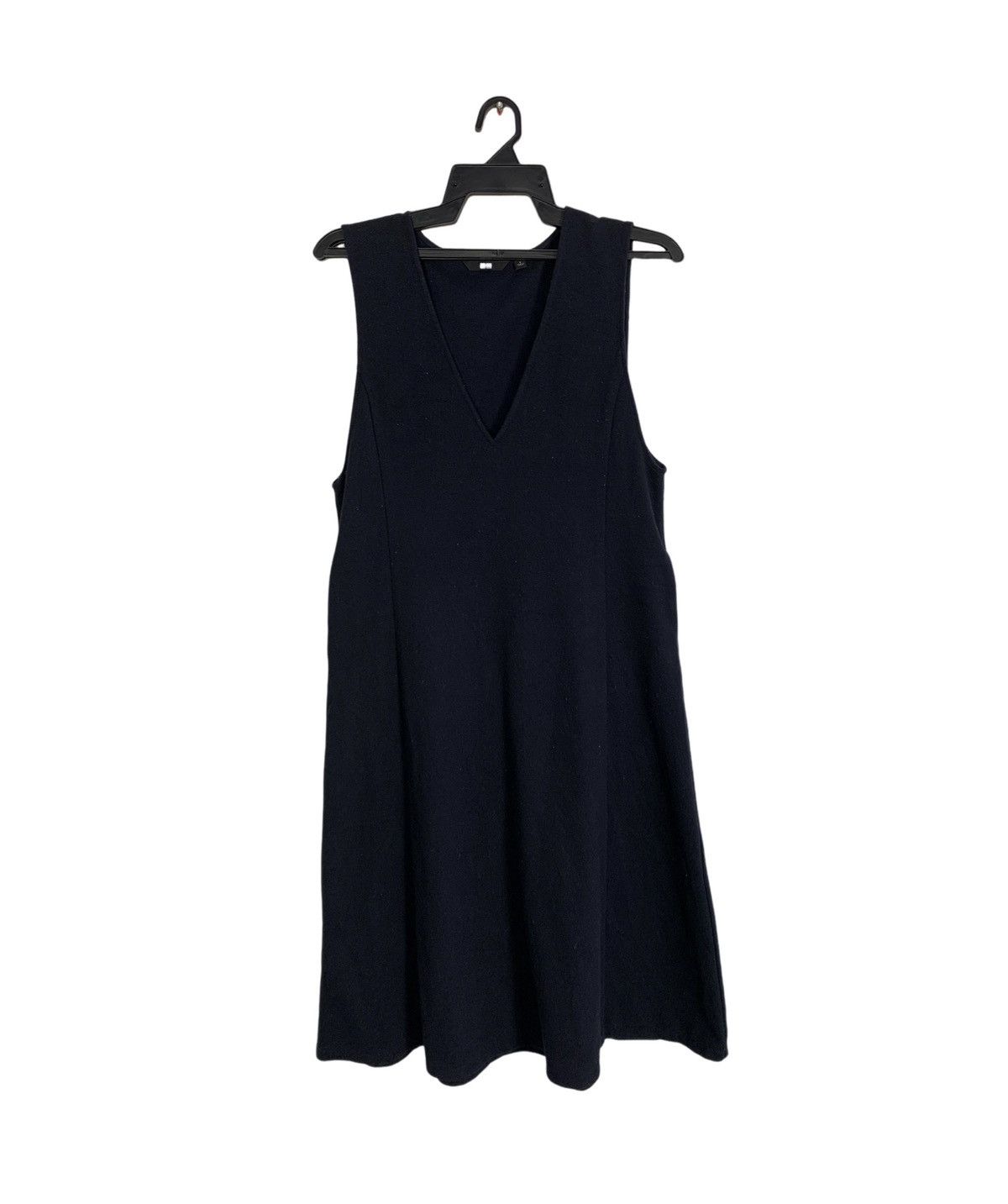 Japanese Brand Hype Brushed Jersey Jumper Skirt Dress Plain Design Deep V Size S / US 4 / IT 40 - 1 Thumbnail