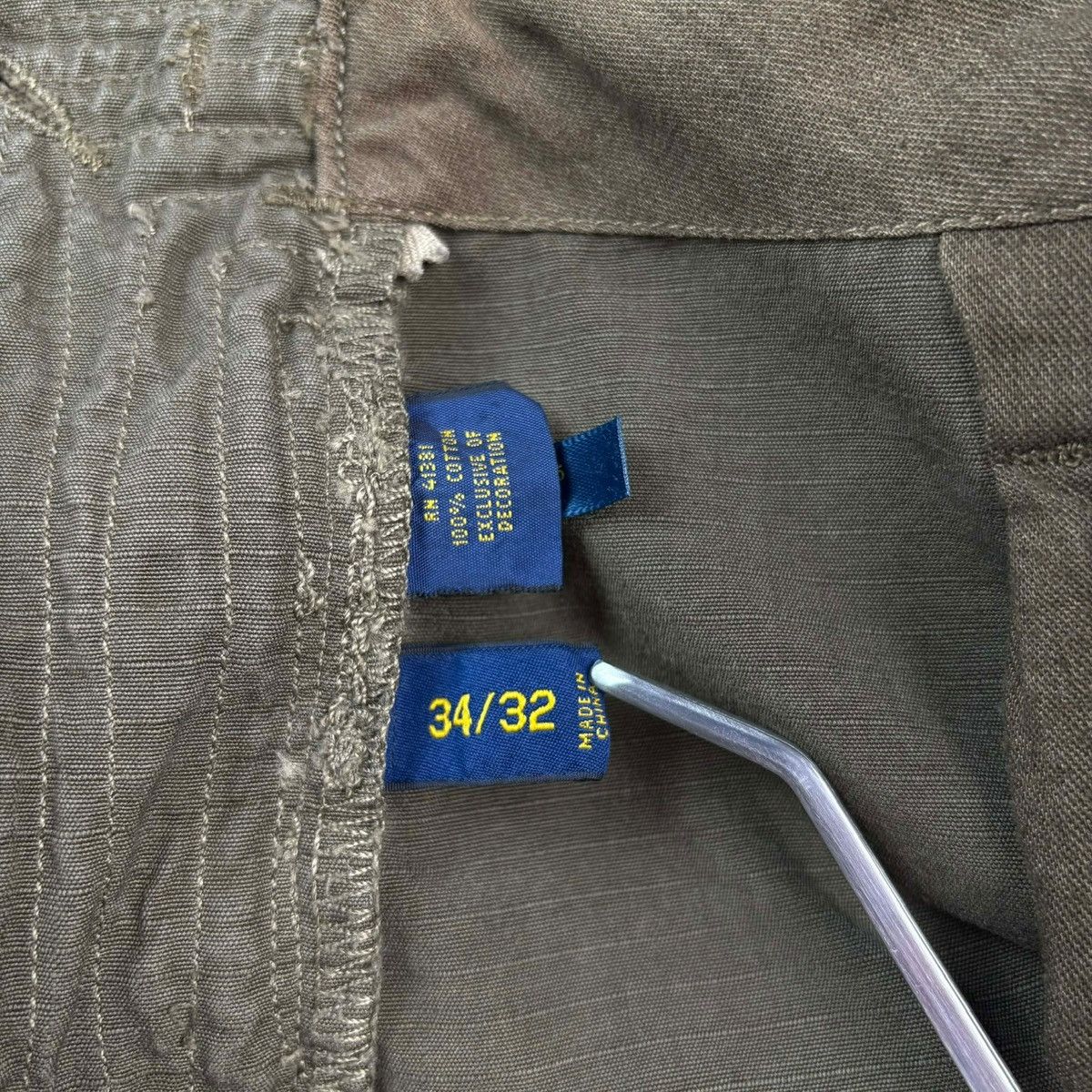 Polo Ralph Lauren Polo Ralph Lauren Slub Canvas Cargo Outdoor Pants in Olive Size US 34 / EU 50 - 11 Thumbnail