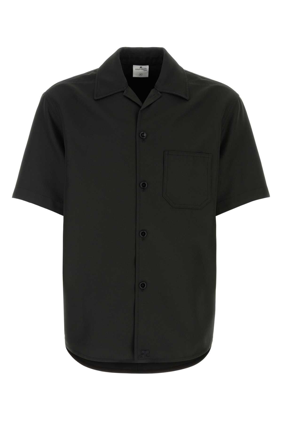 image of Courreges Black Polyester Shirt, Men's (Size Large)