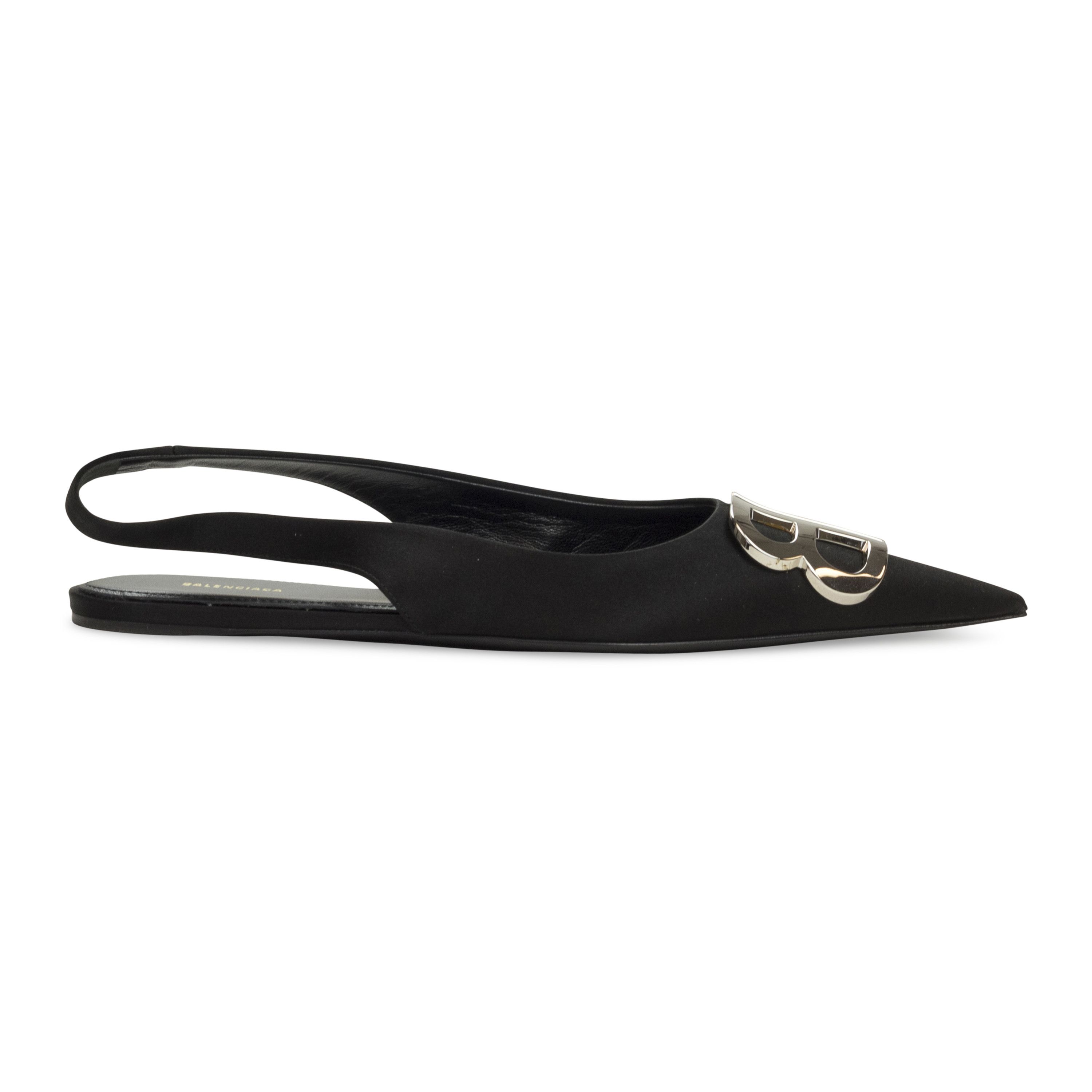 Balenciaga SATIN SLINGBACK BALLERINA BLACK FLATS SIZE 6 Size US 6 / IT 36 - 1 Thumbnail