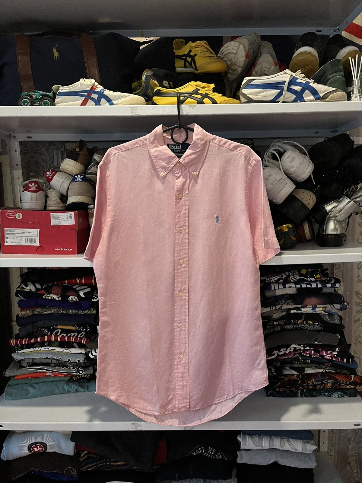 Polo Ralph Lauren Vintage RALPH LAUREN Linen Striped Short Sleeved Silk Shirt Size US S / EU 44-46 / 1 - 1 Thumbnail