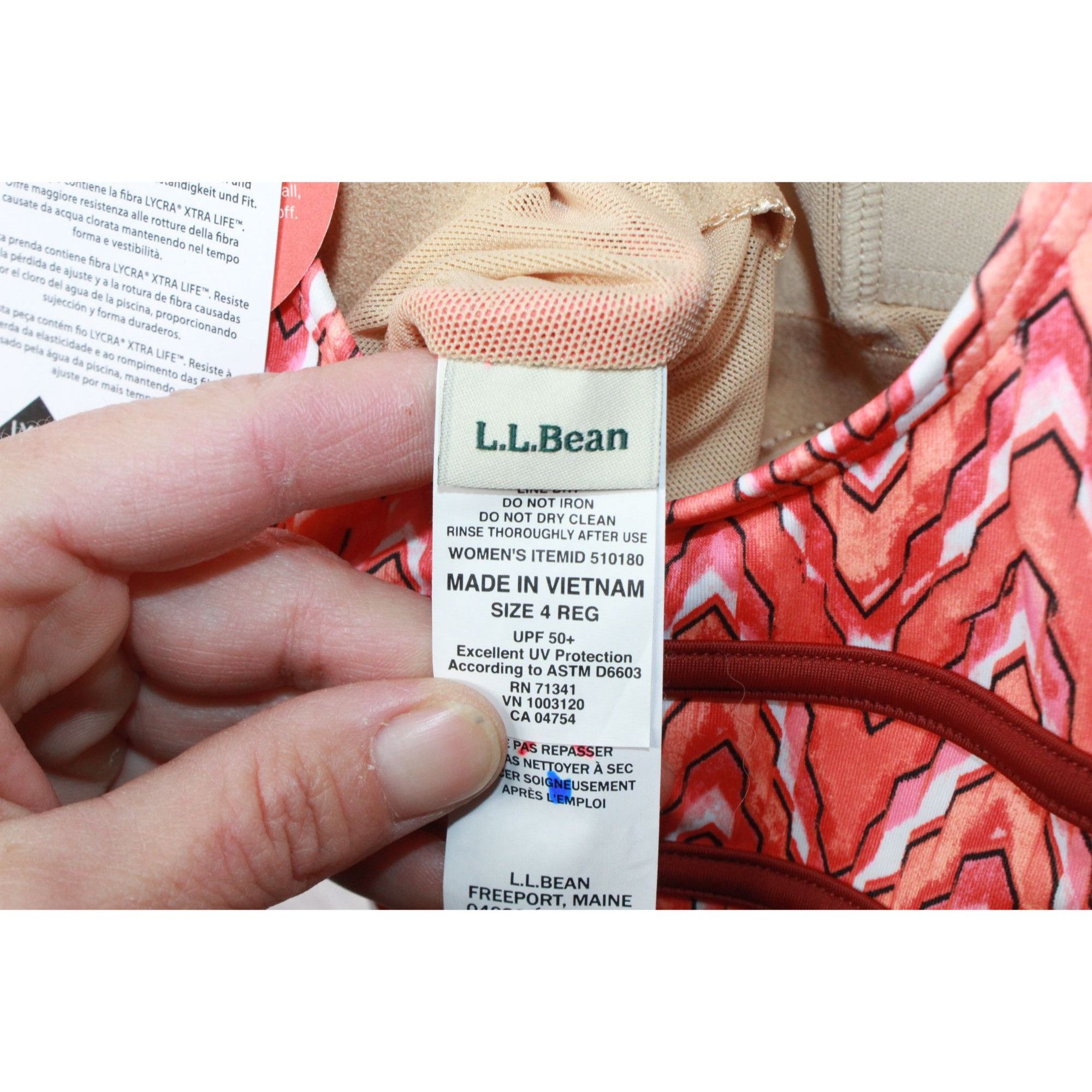 L.L. Bean LL Bean Tankini Swimsuit Top Lined Cups Print Size 4 Size S / US 4 / IT 40 - 7 Thumbnail