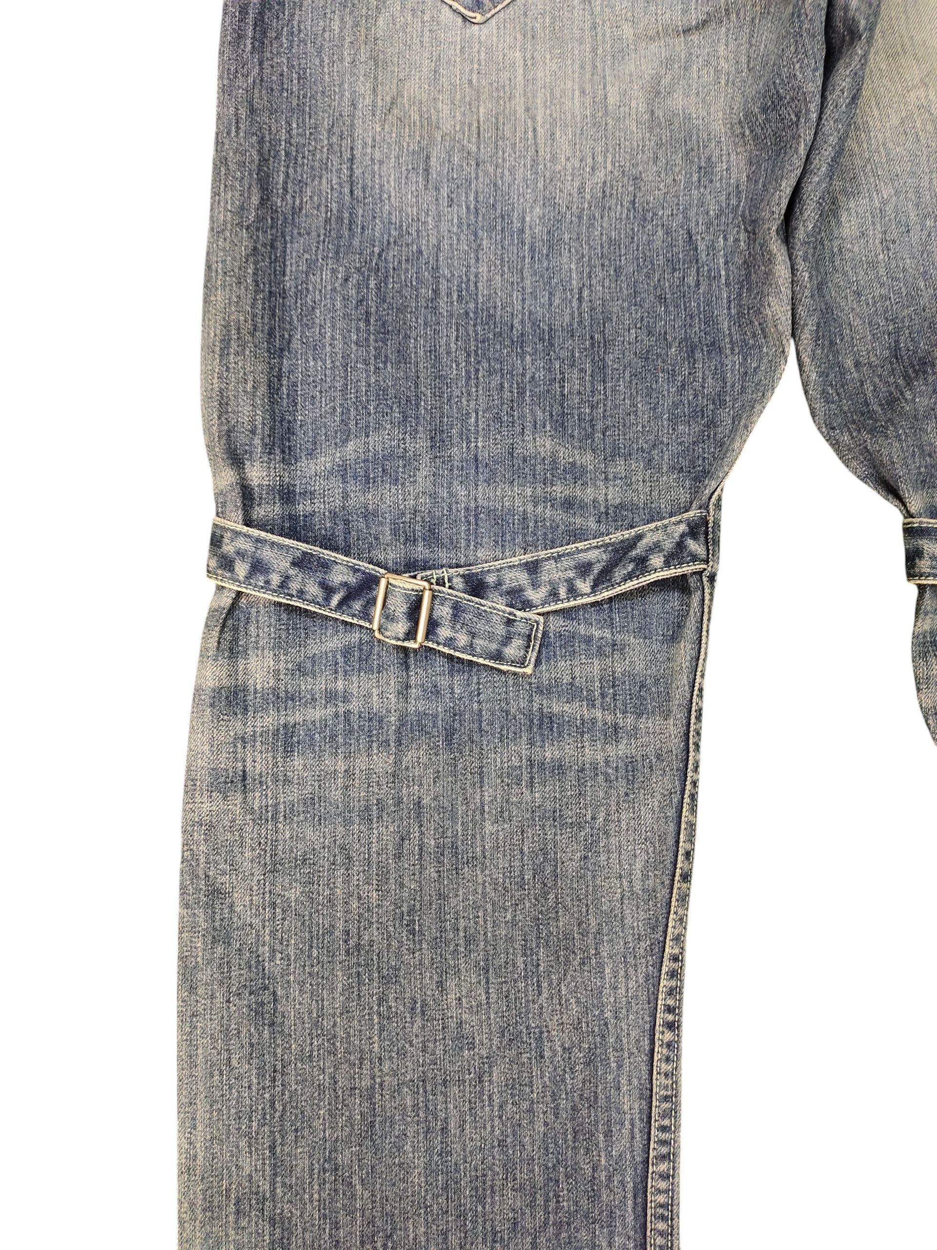 Comme des Garcons × Undercover Japanese Brand Ultra Violet Japan Clawmark Faded Denim Jeans Size US 34 / EU 50 - 4 Thumbnail