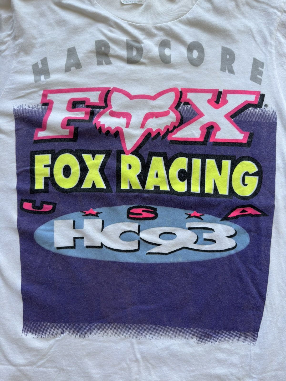 Fox Racing 90s Fox Racing Hardcore USA HC93 1993 Race Motocross Shirt Size US XL / EU 56 / 4 - 3 Thumbnail