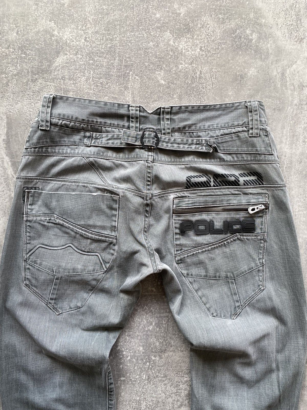 Police 883 Y2K Multipockets Cargo Distressed Jeans