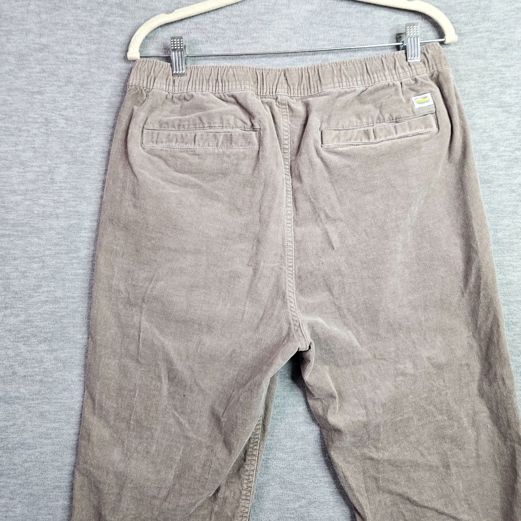 Vuori Vuori Men’s Corduroy Pants L Taupe Brown Cotton Blend Elastic Waist Drawstring Casual Size US 33 - 4 Thumbnail