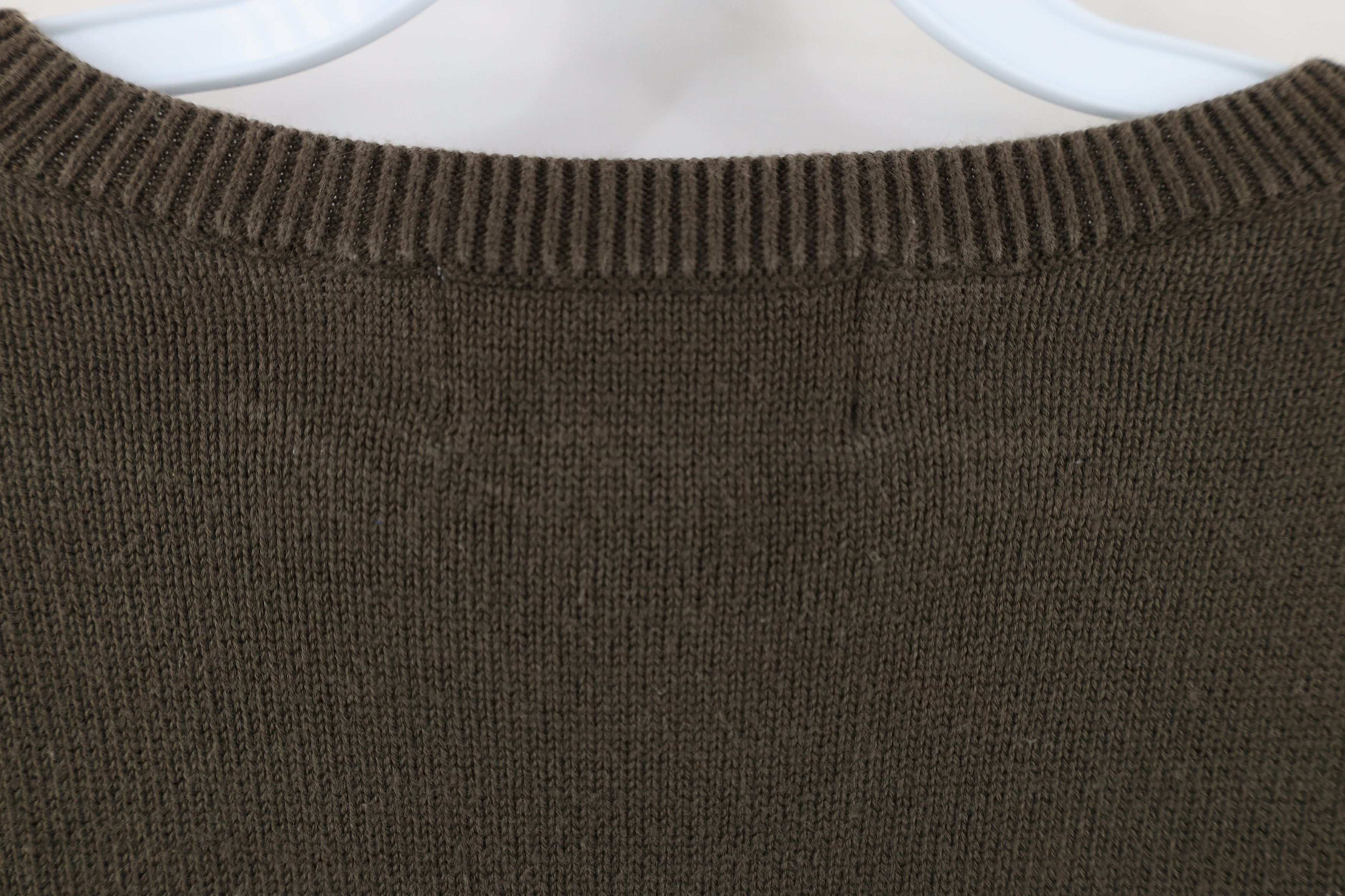 Eddie Bauer × Vintage Vintage 90s Eddie Bauer Cotton Knit V-Neck Sweater Brown Size US XL / EU 56 / 4 - 6 Thumbnail