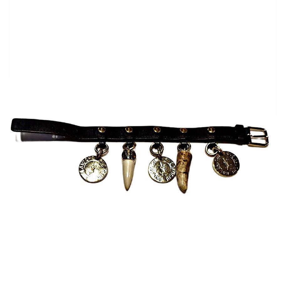 Yves Saint Laurent Authentic YSL Rive Gauche Medallion Horn Bracelet Size ONE SIZE - 2 Thumbnail