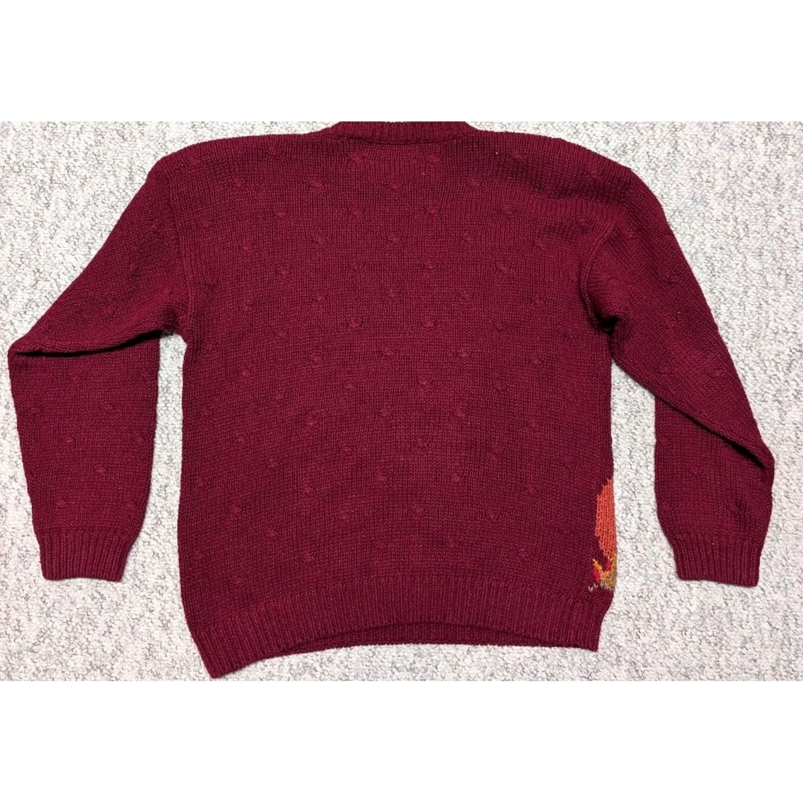 Vintage VINTAGE BEAR american settlers M AUTUMN sweater PILGRIM polo Women Burgundy Cotton Size M / US 6-8 / IT 42-44 - 4 Thumbnail