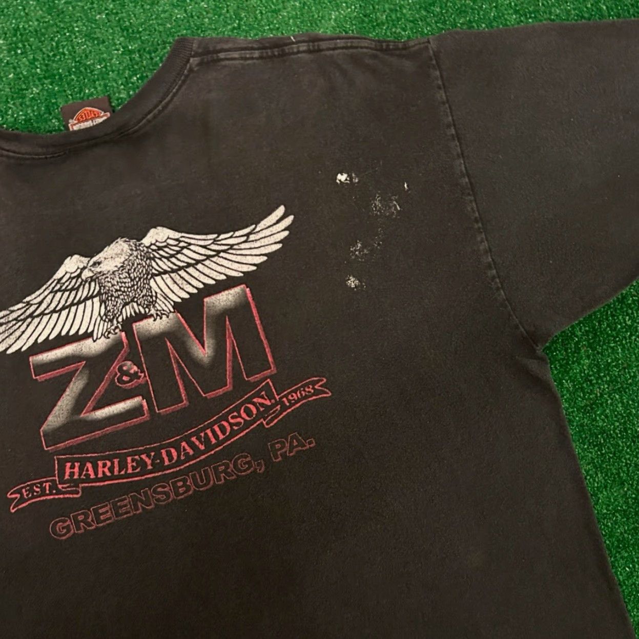 Harley Davidson VINTAGE Harley-Davidson Shirt XL Black Biker Eagle Skull Wings Logo 2013 Y2K 90s Men T-Shirt, Logo, VTG, Greensburg, PA Size US XL / EU 56 / 4 - 4 Thumbnail