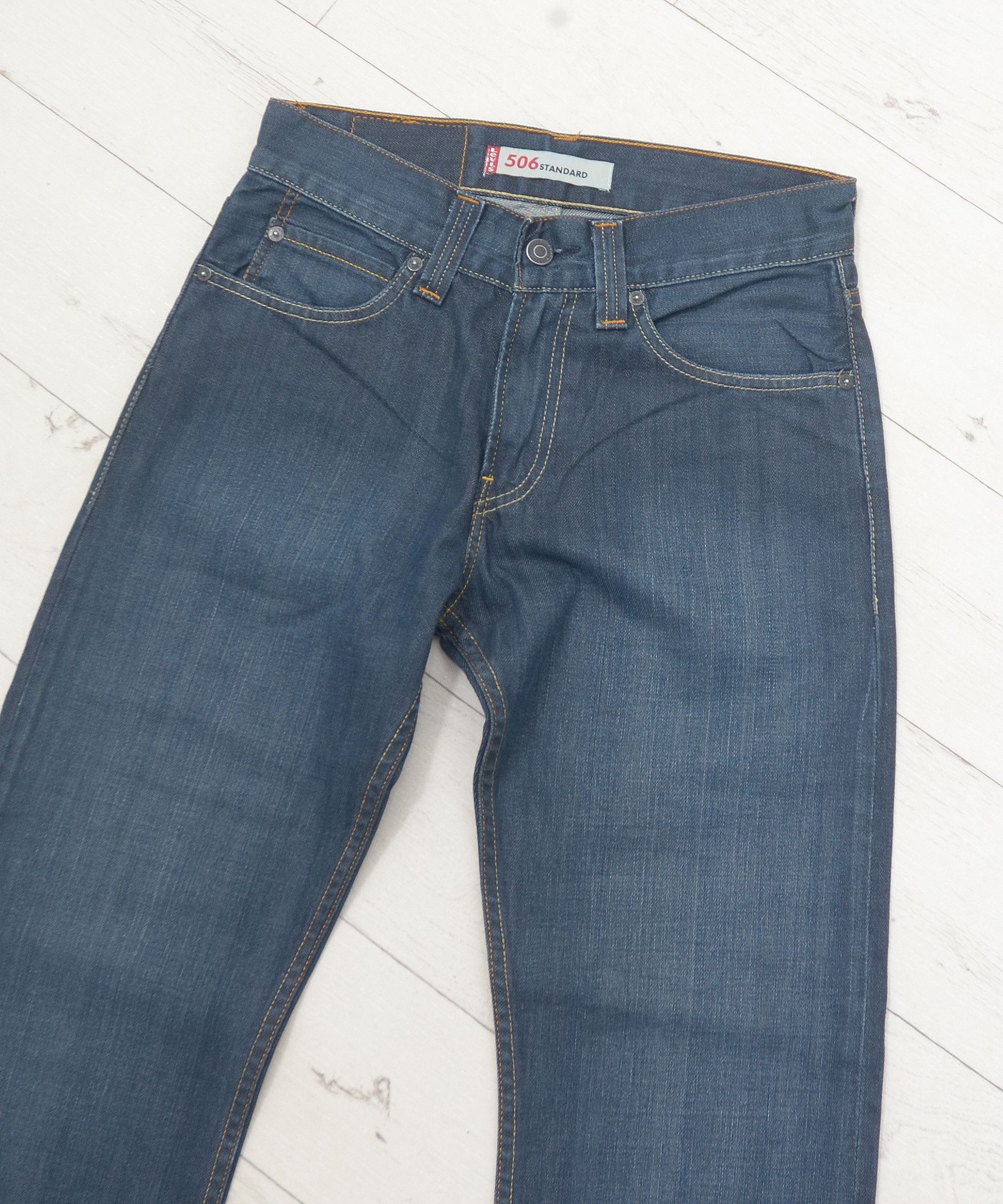 Jean × Levi's × Vintage Y2k Denim Levis 506 Jeans Vintage Y2k Man Baggy Dark Blue Size US 30 / EU 46 - 3 Thumbnail