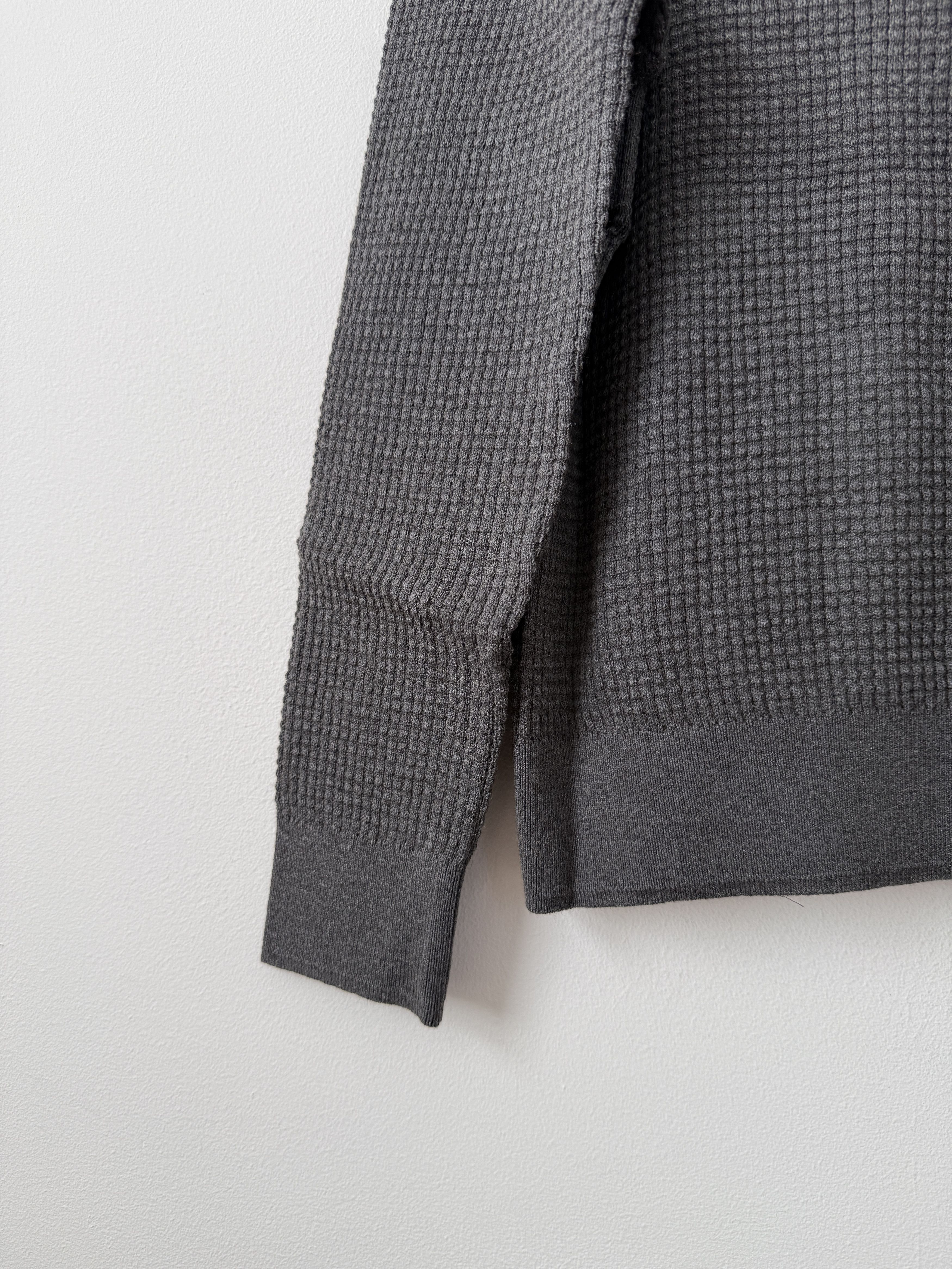 Vuja De Relaxed Waffle Knit Sweater Charcoal Size US S / EU 44-46 / 1 - 9 Thumbnail