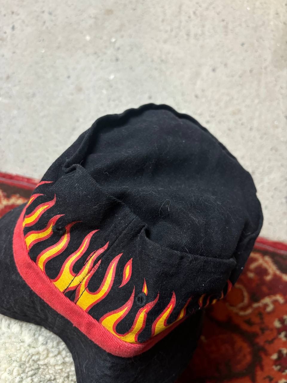 Vintage Vintage Y2K Flame Printed Avantgarde Biker Bucket Hat Size ONE SIZE - 2 Thumbnail