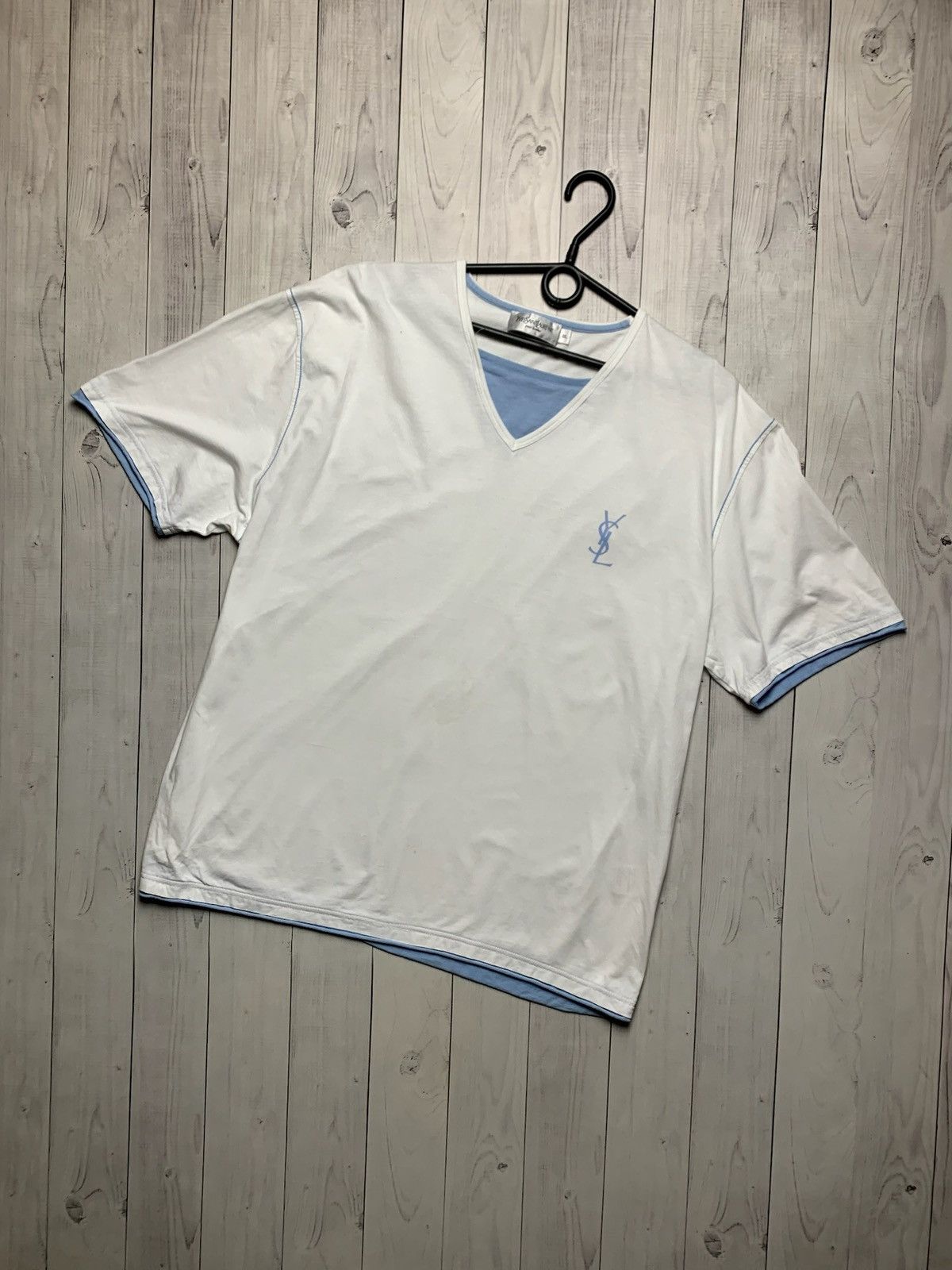 Vintage × Yves Saint Laurent Vintage Yves Saint Laurent tee logo size XL/XXL Size US XL / EU 56 / 4 - 1 Thumbnail